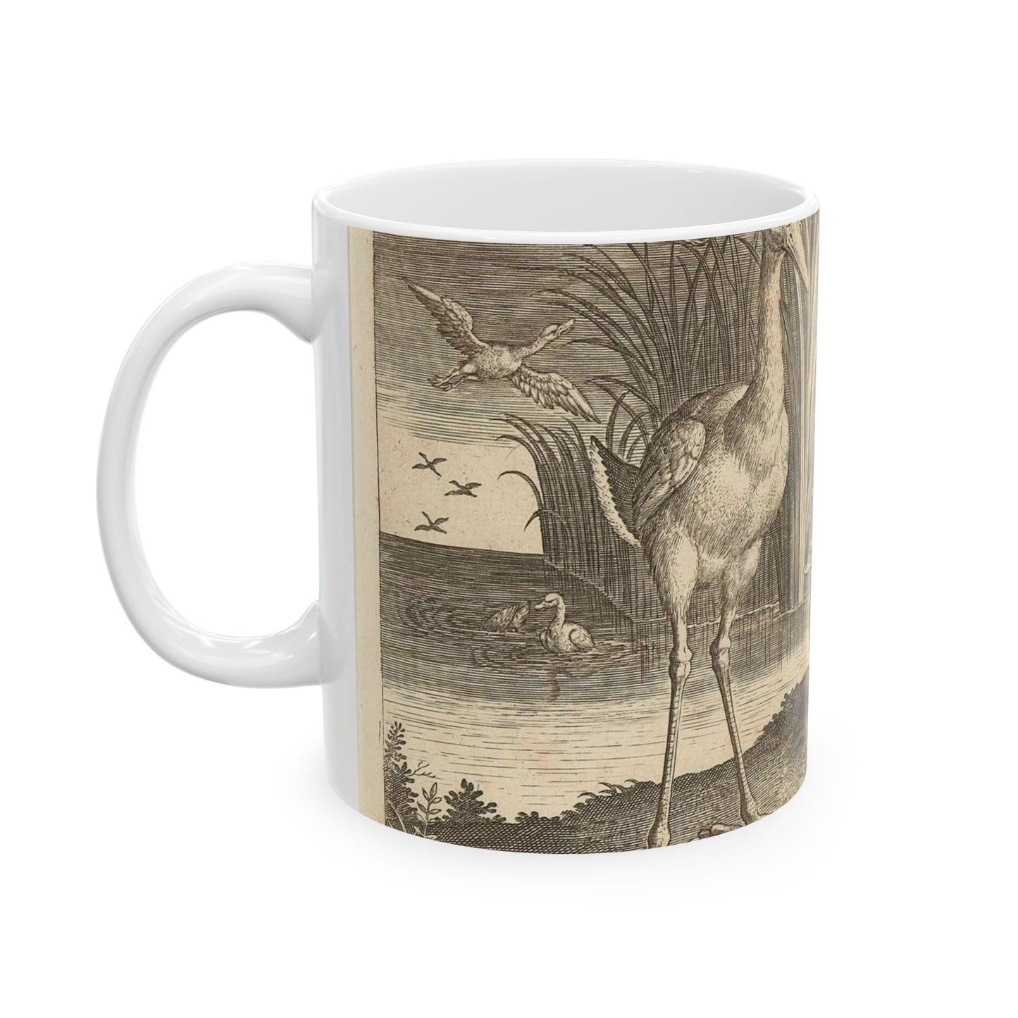 Adriaen Collaert - Enkele watervogels aan een oever Beautiful Novelty Ceramic Coffee Mug 11oz