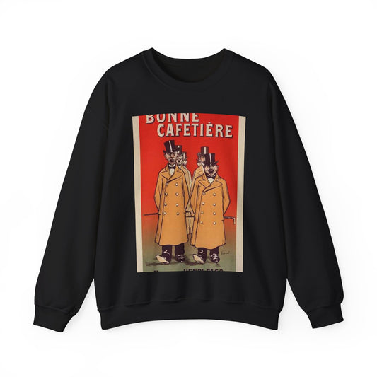 Affiche pour la "Chicorée Bonne Cafetière". Black Heavy Blend Adult Crew Neck SweatShirt