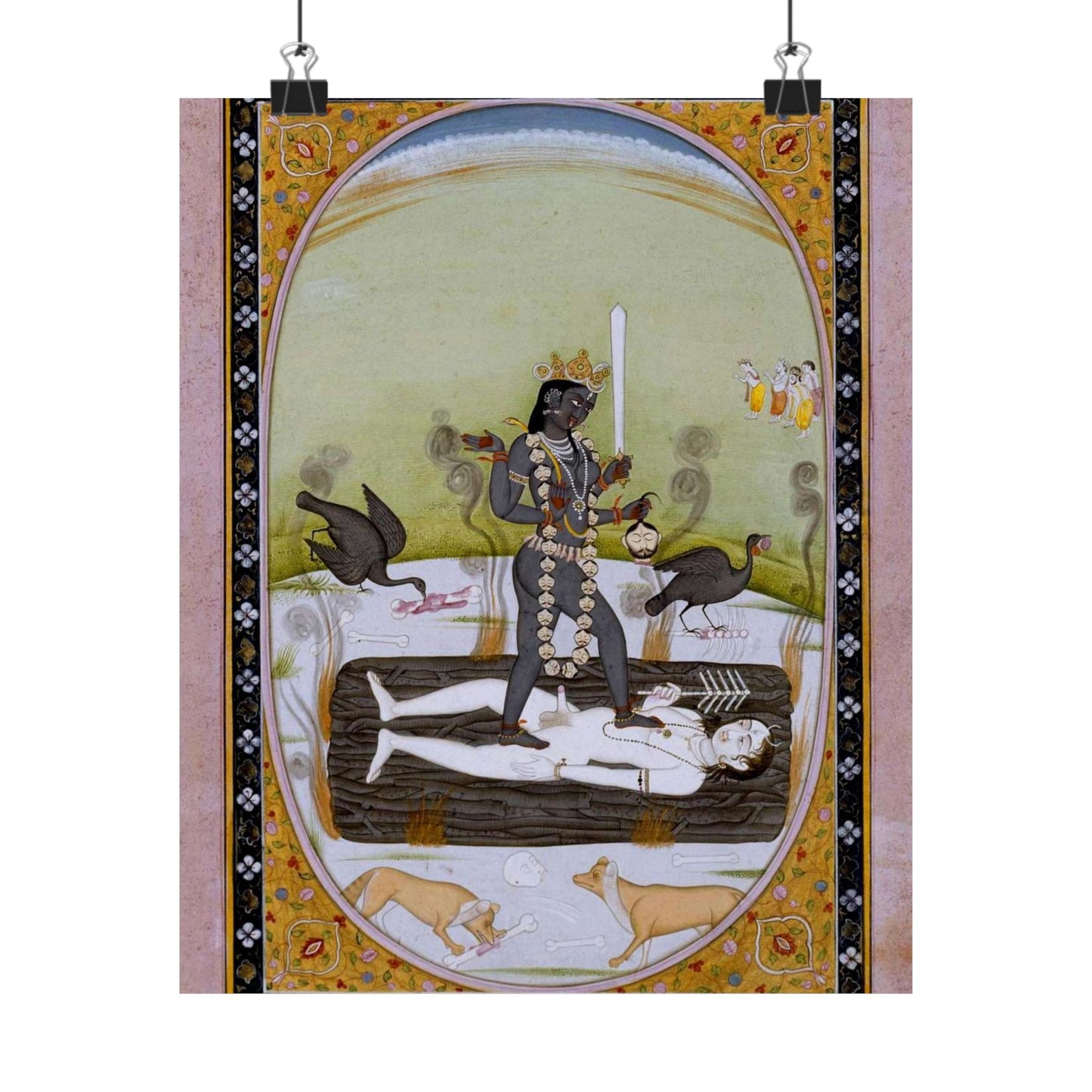 Kali 1800-1825 Kangra. The Walters Art Museum. High Quality Matte Wall Art Poster for Home, Office, Classroom