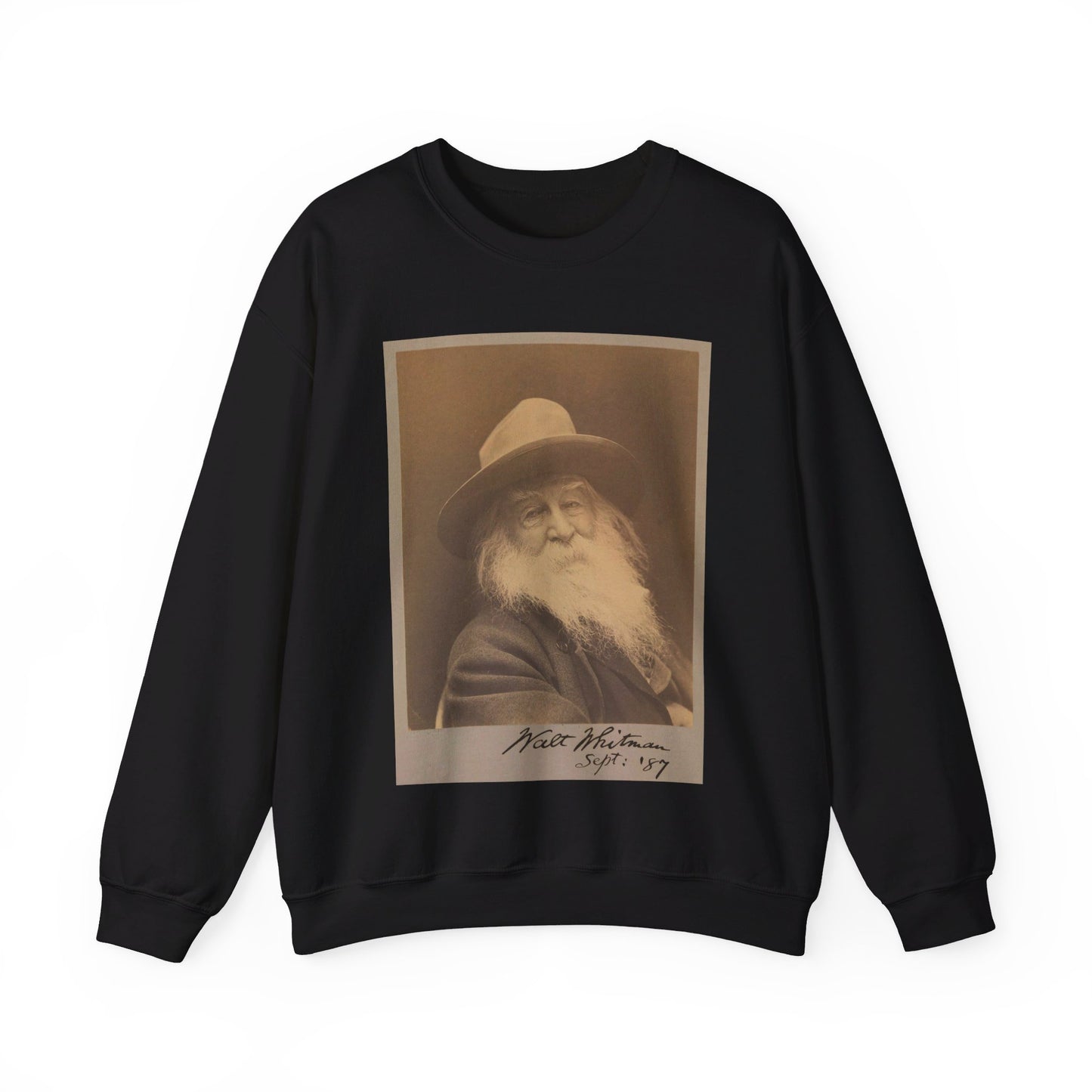 George C. Cox - Walt Whitman - Google Art Project Black Heavy Blend Adult Crew Neck SweatShirt