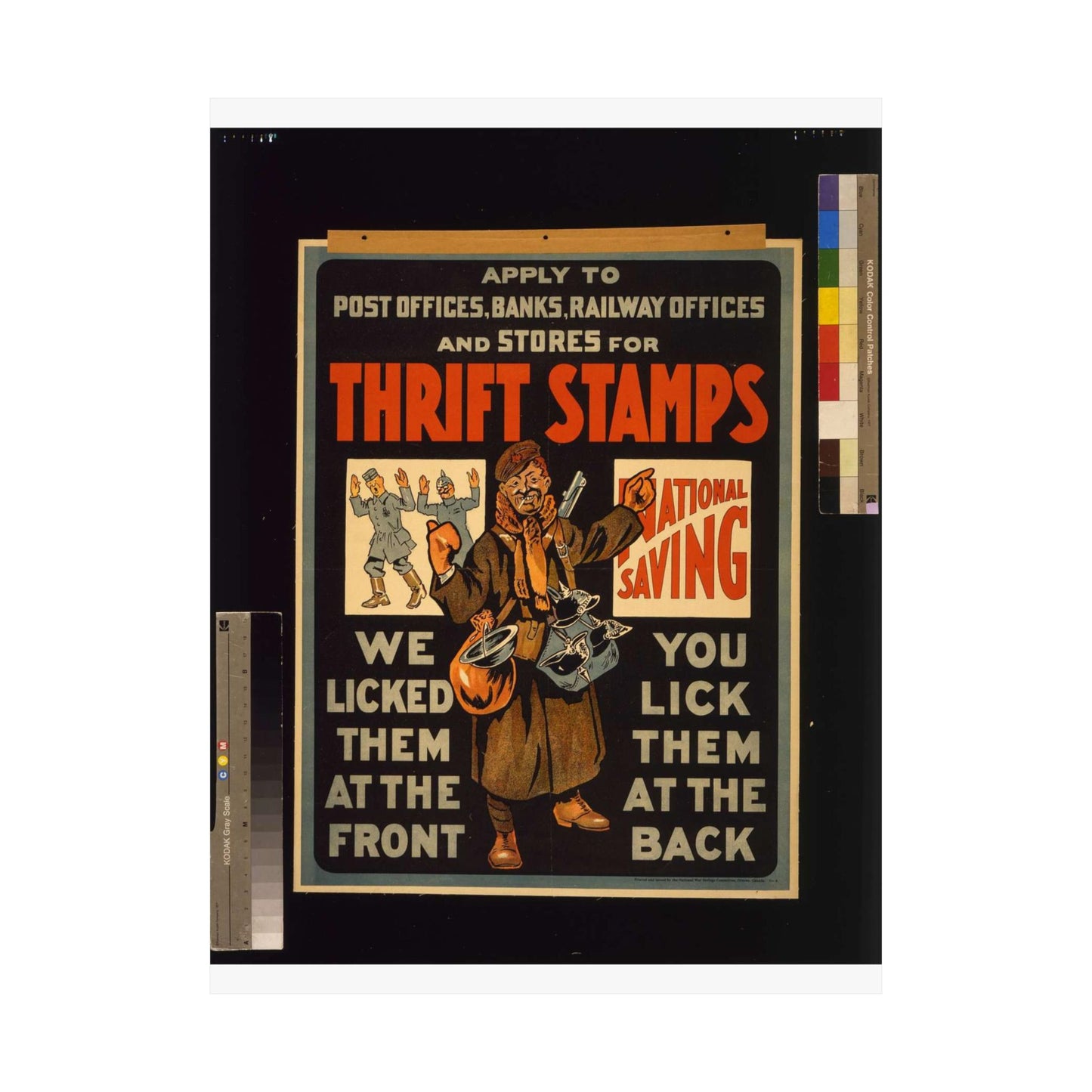 Thrift stamps. We licked them at the front, you lick them at the back High Quality Matte Wall Art Poster for Home, Office, Classroom