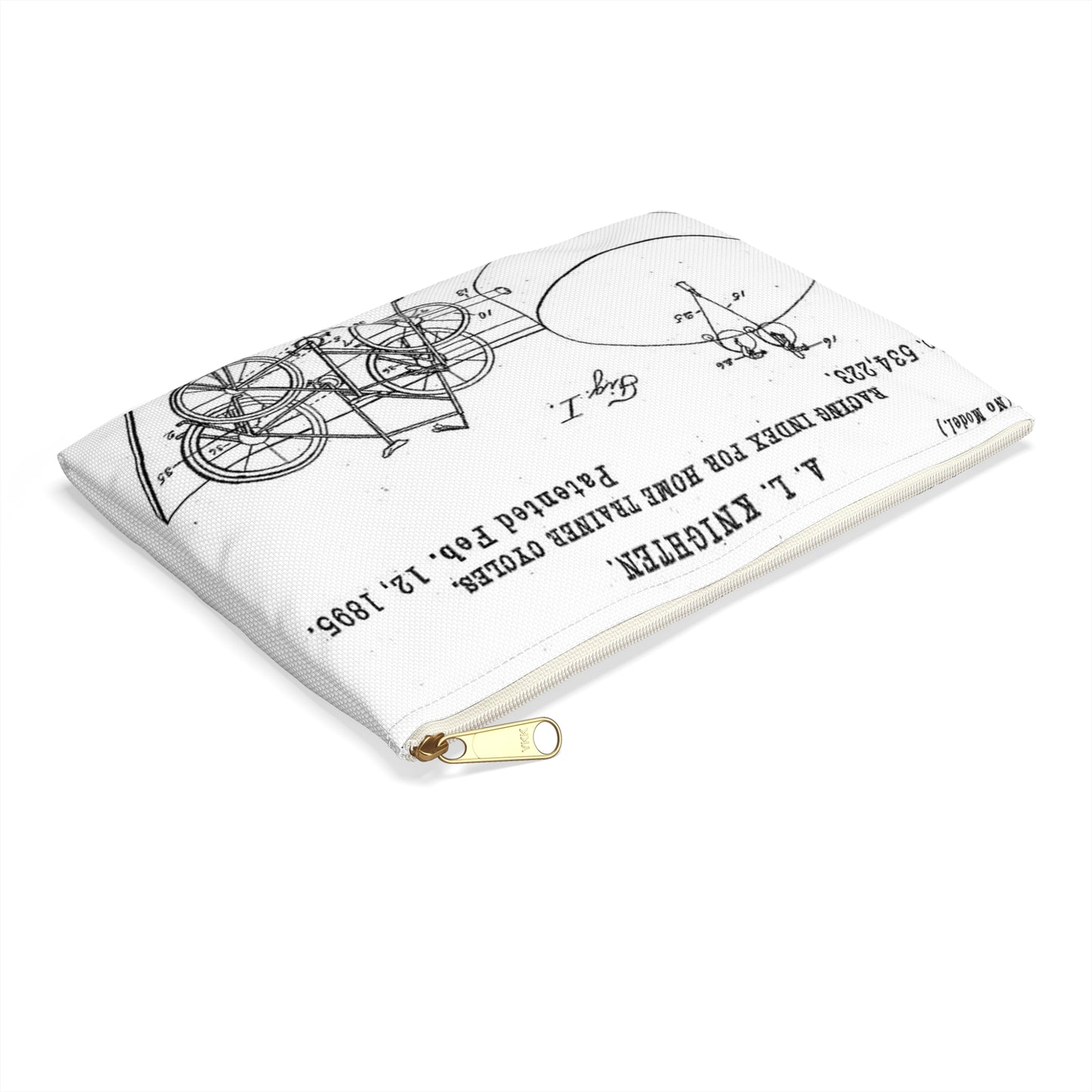 Patent drawing - RacingBikesPatent Public domain  image Large Organizer Pouch with Black Zipper