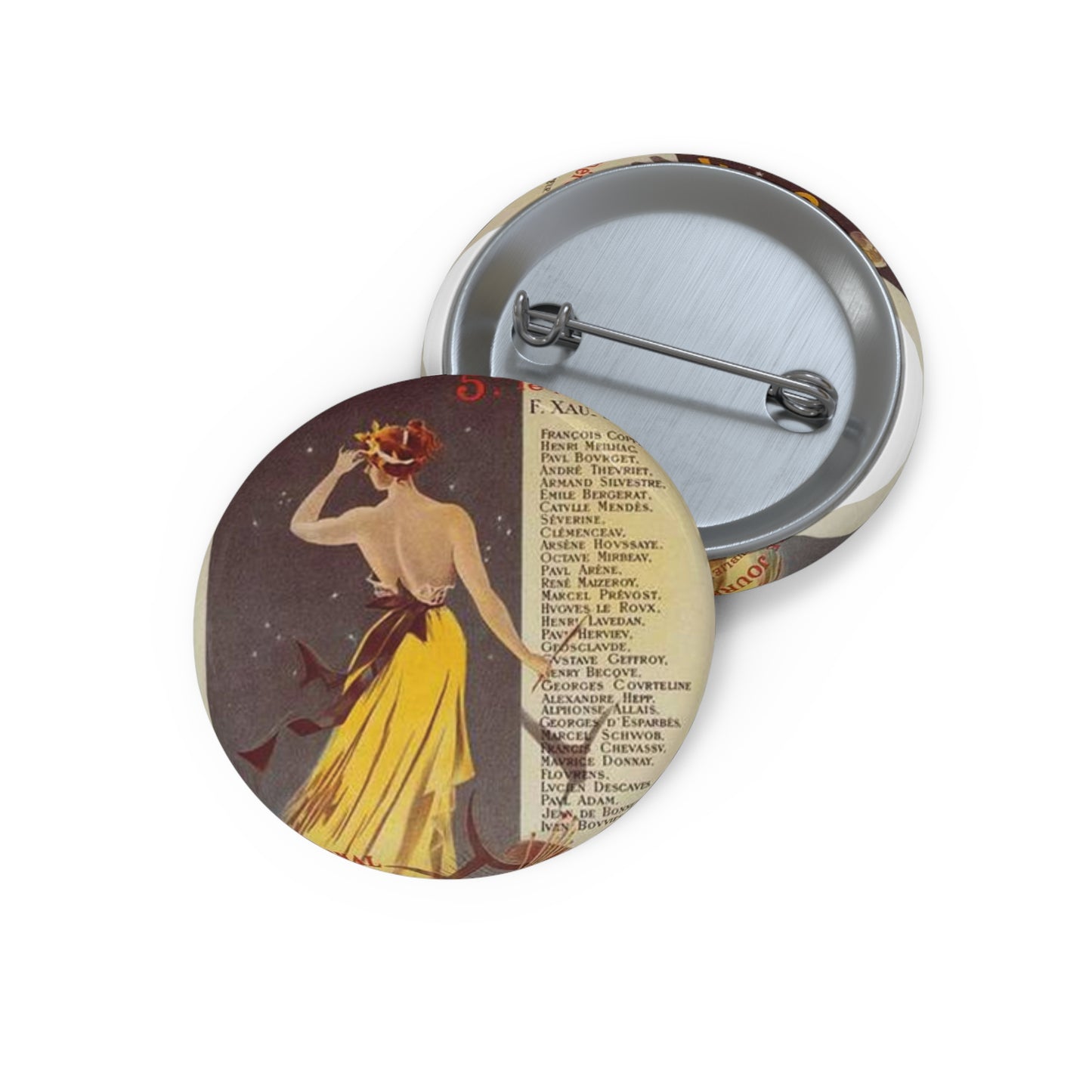 Affiche pour annoncer la publication de "Rome" dans Le Journal. Pin Buttons with Crisp Design