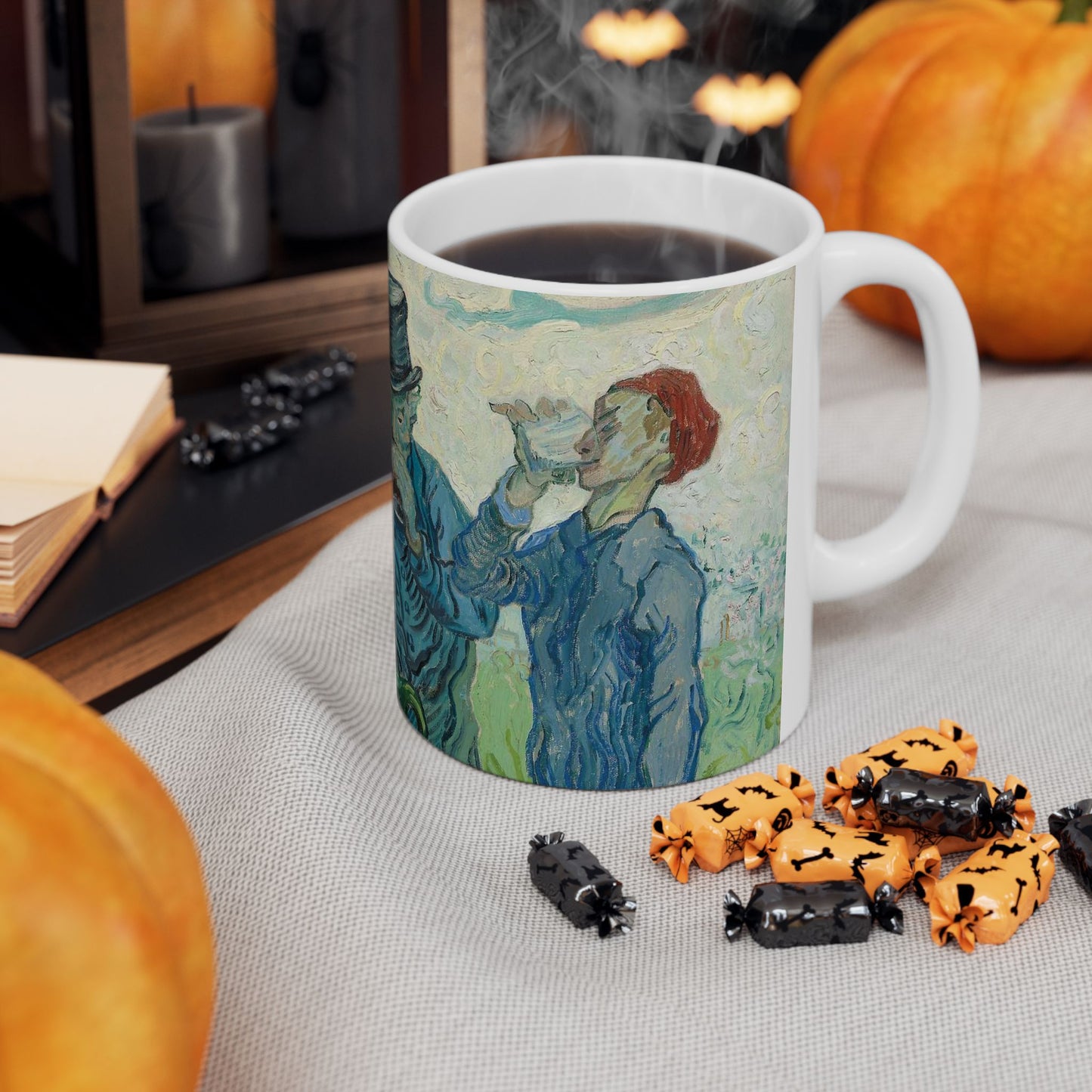 The Drinkers - Public domain dedication, Art Institute of Chicago Beautiful Novelty Ceramic Coffee Mug 11oz