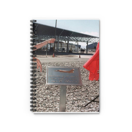 In memory of US Air Force MASTER Sergeant Jamie Solomon, US Air Force Brigadier General Mensching and Mrs. Solomon unveil the dedication of the new POL facilities in Tucson, Arizona Spiral Bound Ruled Notebook with Printed Cover