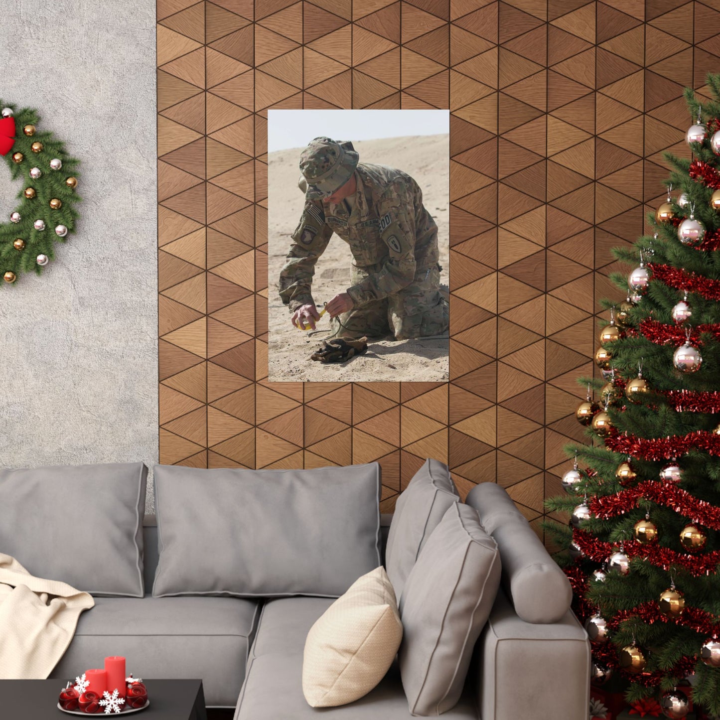 Sergeant Dustin Burkhalter, an explosive ordnance disposal High Quality Matte Wall Art Poster for Home, Office, Classroom