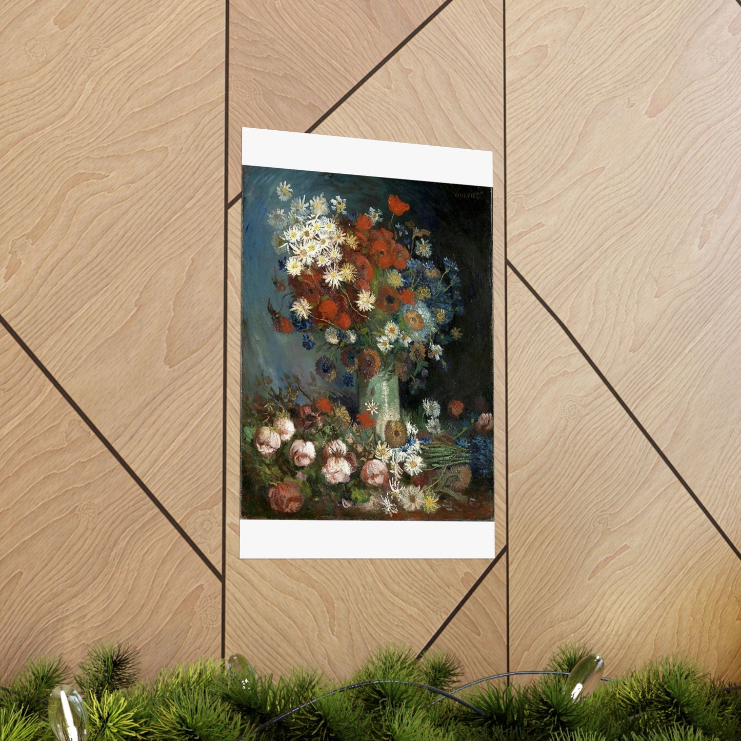 Still life with meadow flowers and roses Van Gogh 1886 High Quality Matte Wall Art Poster for Home, Office, Classroom