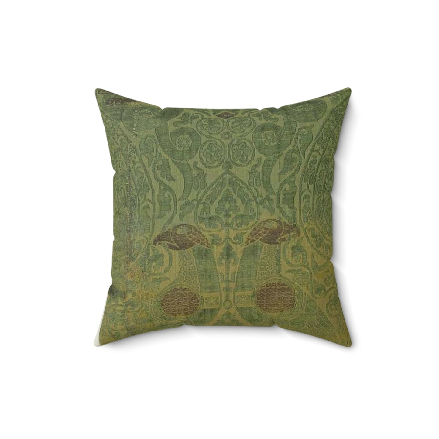 Textile with Brocade - Public domain dedication museum photo Decorative Accent Square Pillow