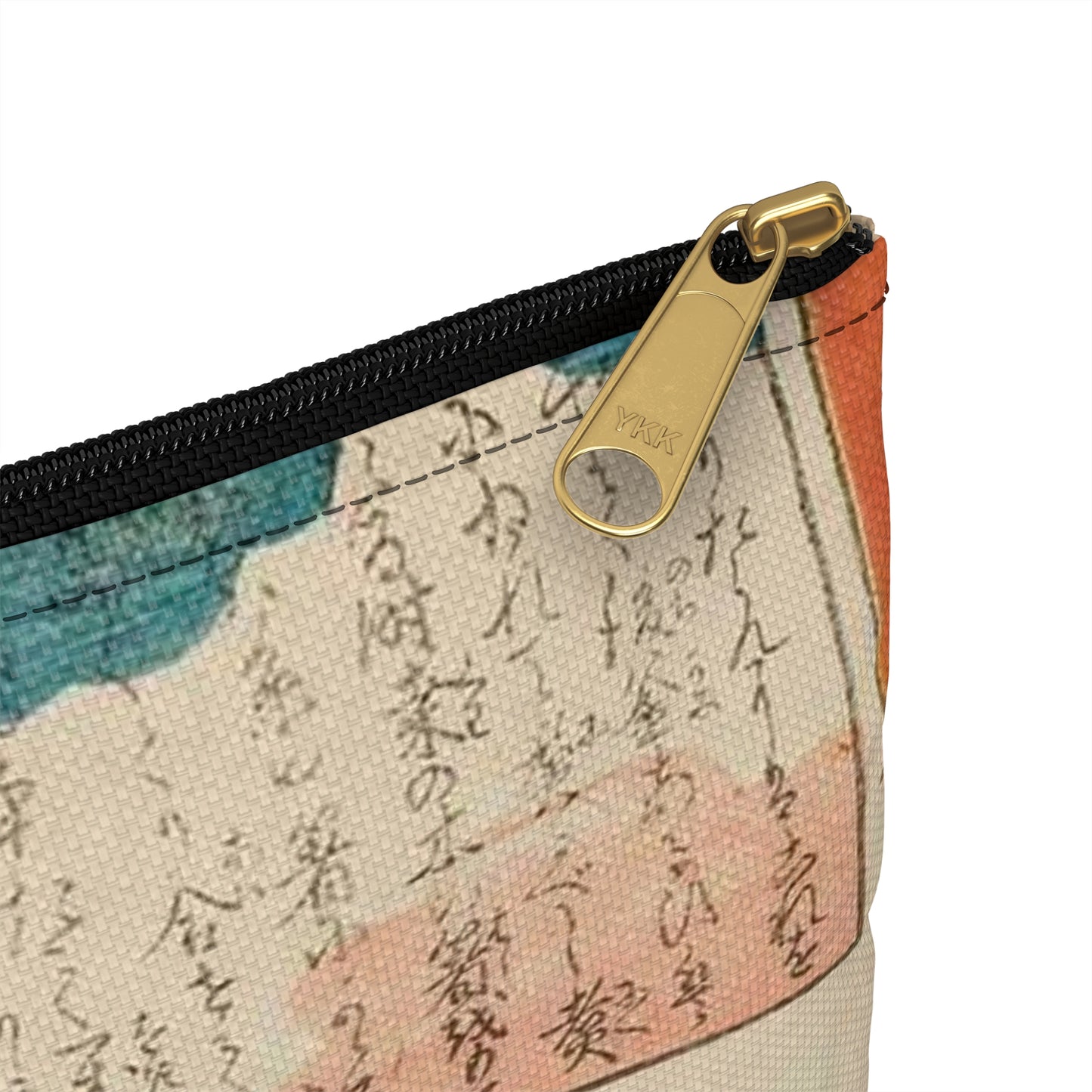 Utagawa Hiroshige I - Kobiety zajęte kokonami jedwabników; rycina z cyklu Kaiko (hodowla jedwabników) Large Organizer Pouch with Black Zipper