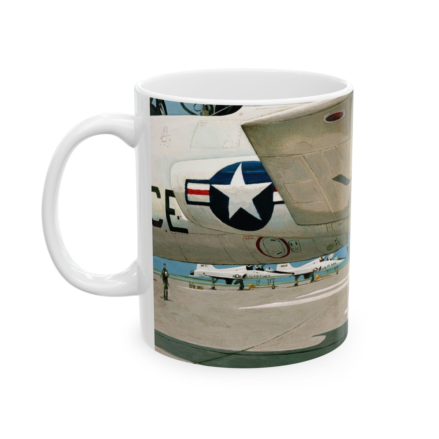 Artwork: "T-38 Flight Line, Vance AFB". Artist: David Zlotky Beautiful Novelty Ceramic Coffee Mug 11oz