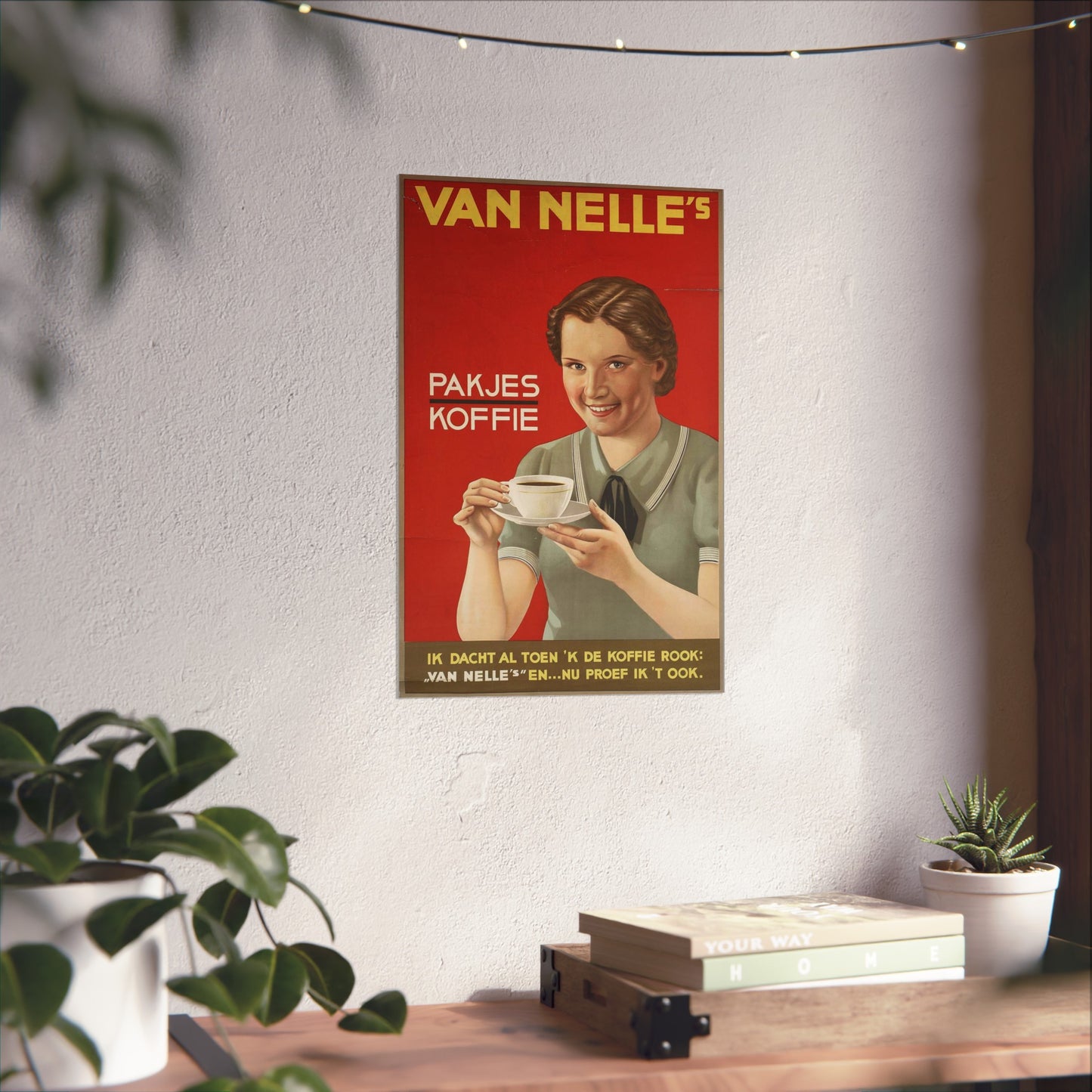 Van Nelle's pakjes koffie1936, Art Deco Poster High Quality Matte Wall Art Poster for Home, Office, Classroom