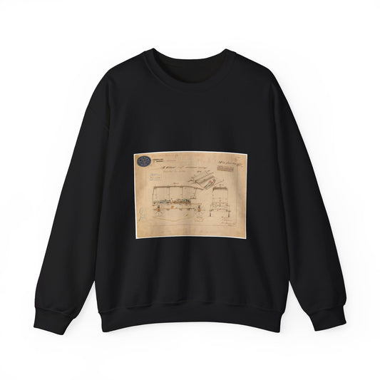 Patent drawing - Drawing of Improved Ambulance Carriage Public domain  image Black Heavy Blend Adult Crew Neck SweatShirt