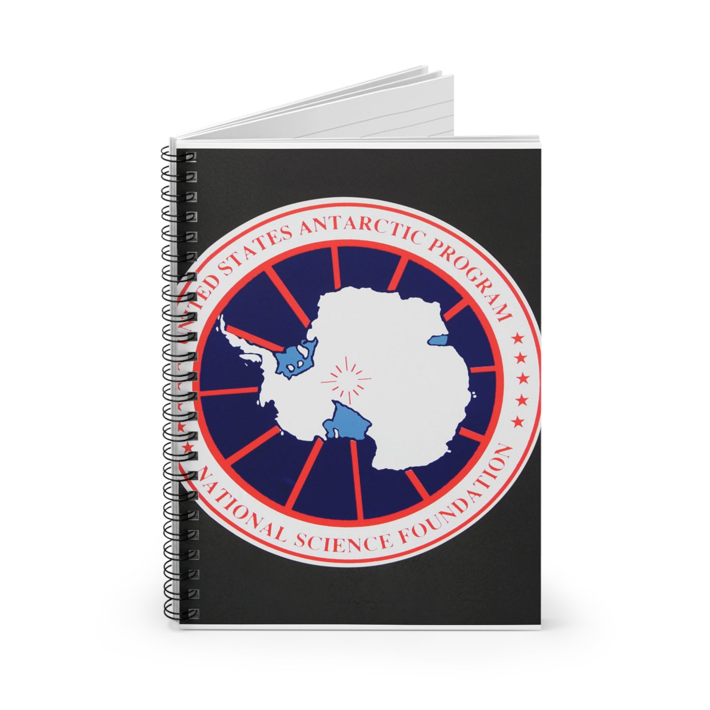 Logo of The National Science Foundation United States Antarctic Program Spiral Bound Ruled Notebook with Printed Cover