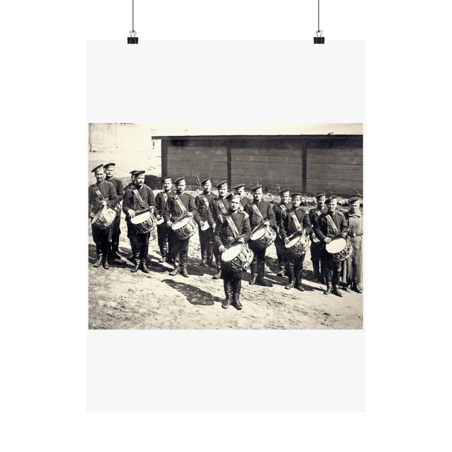 Vladimir, Vokzalnaya Street. A platoon of drummers 10 of the Little Russian Grenadier Regiment. High Quality Matte Wall Art Poster for Home, Office, Classroom