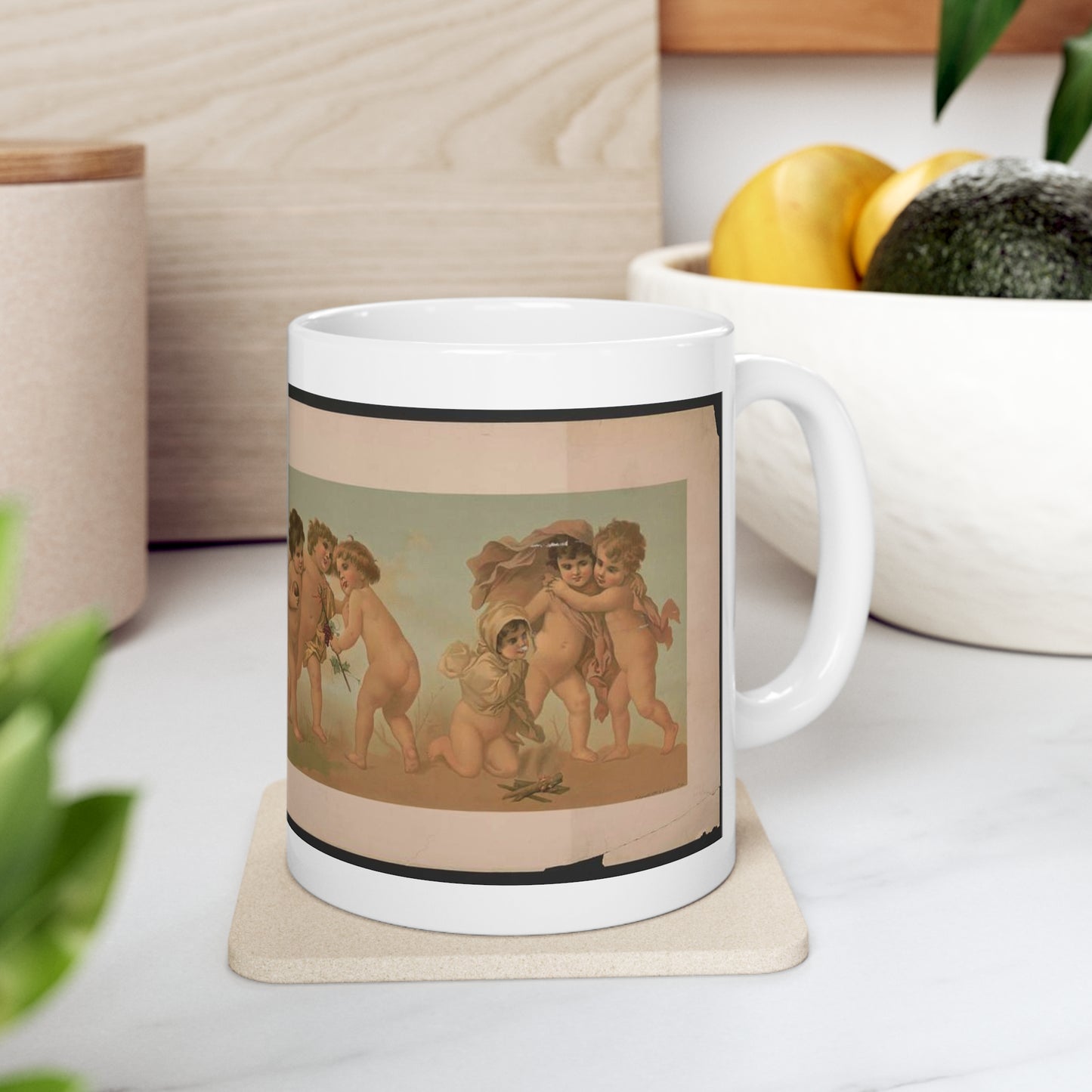 Yard of cupids - Print, Library of Congress collection Beautiful Novelty Ceramic Coffee Mug 11oz