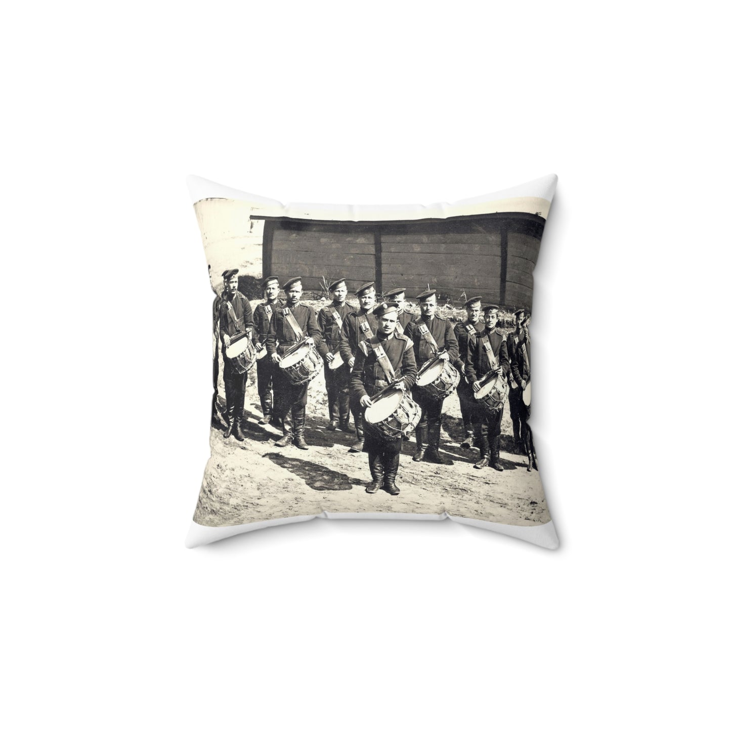 Vladimir, Vokzalnaya Street. A platoon of drummers 10 of the Little Russian Grenadier Regiment. Decorative Accent Square Pillow