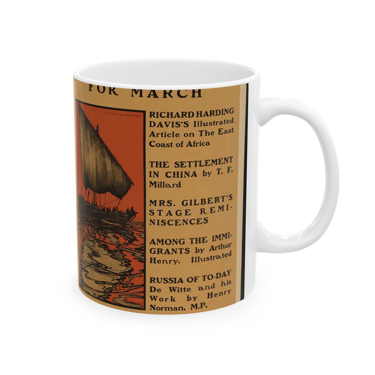 Poster - Scribner's for March - Public domain lithograph Beautiful Novelty Ceramic Coffee Mug 11oz