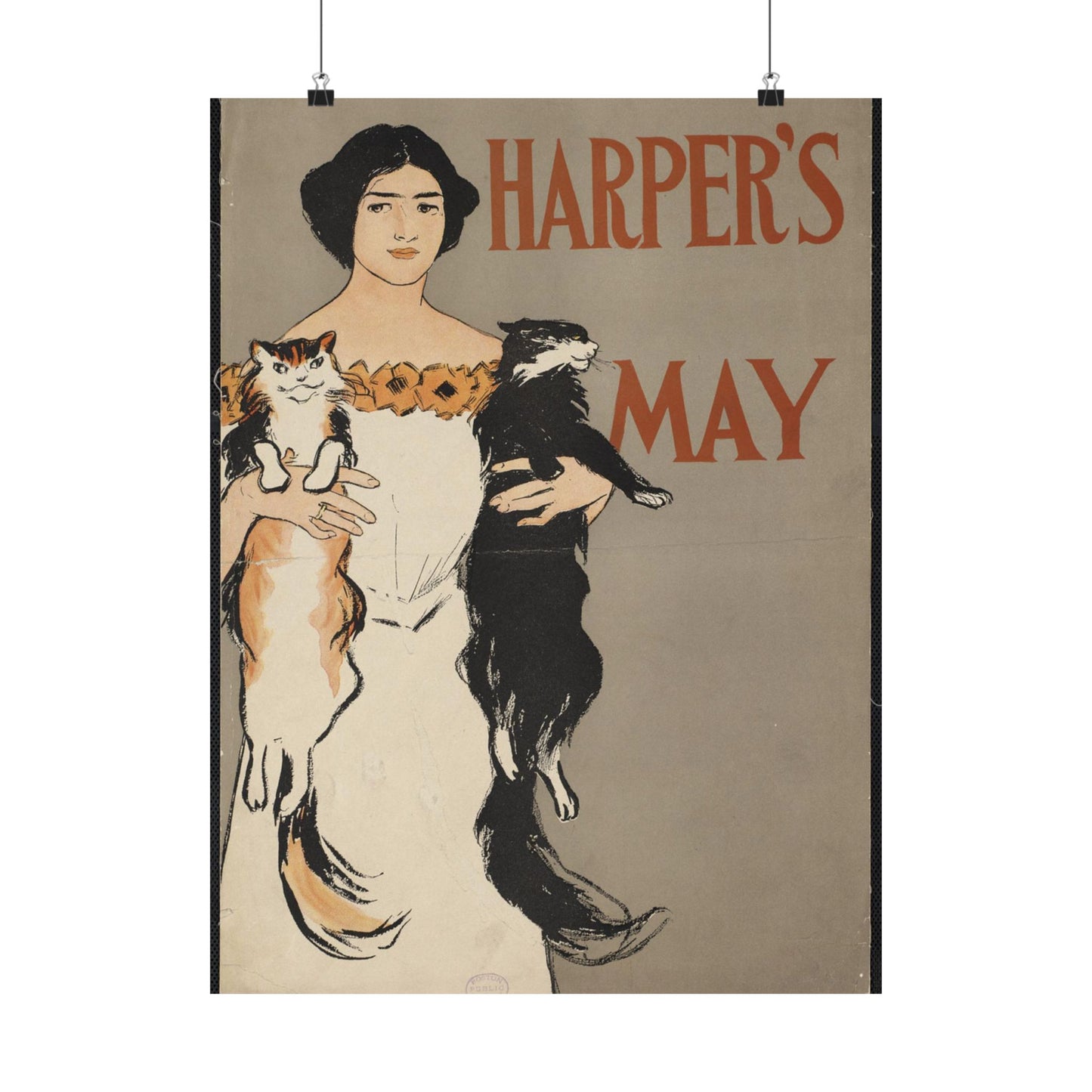 Edward Penfield - Harper's May, Art Nouveau Poster High Quality Matte Wall Art Poster for Home, Office, Classroom