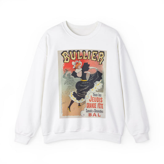 Affiche pour le "Bal Bullier".. Public domain reproduction. White Heavy Blend Adult Crew Neck SweatShirt