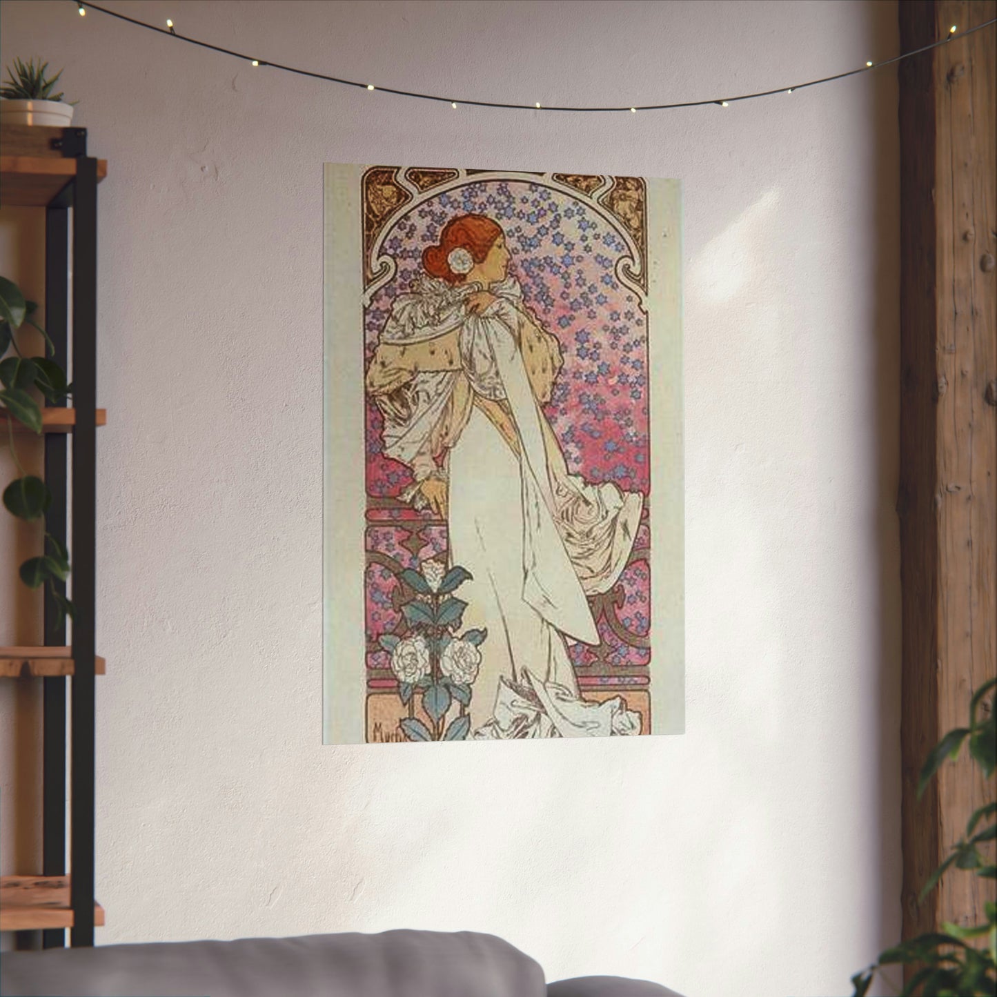 Affiche pour le Théâtre de la Renaissance, "la Dame aux Camélias". High Quality Matte Wall Art Poster for Home, Office, Classroom