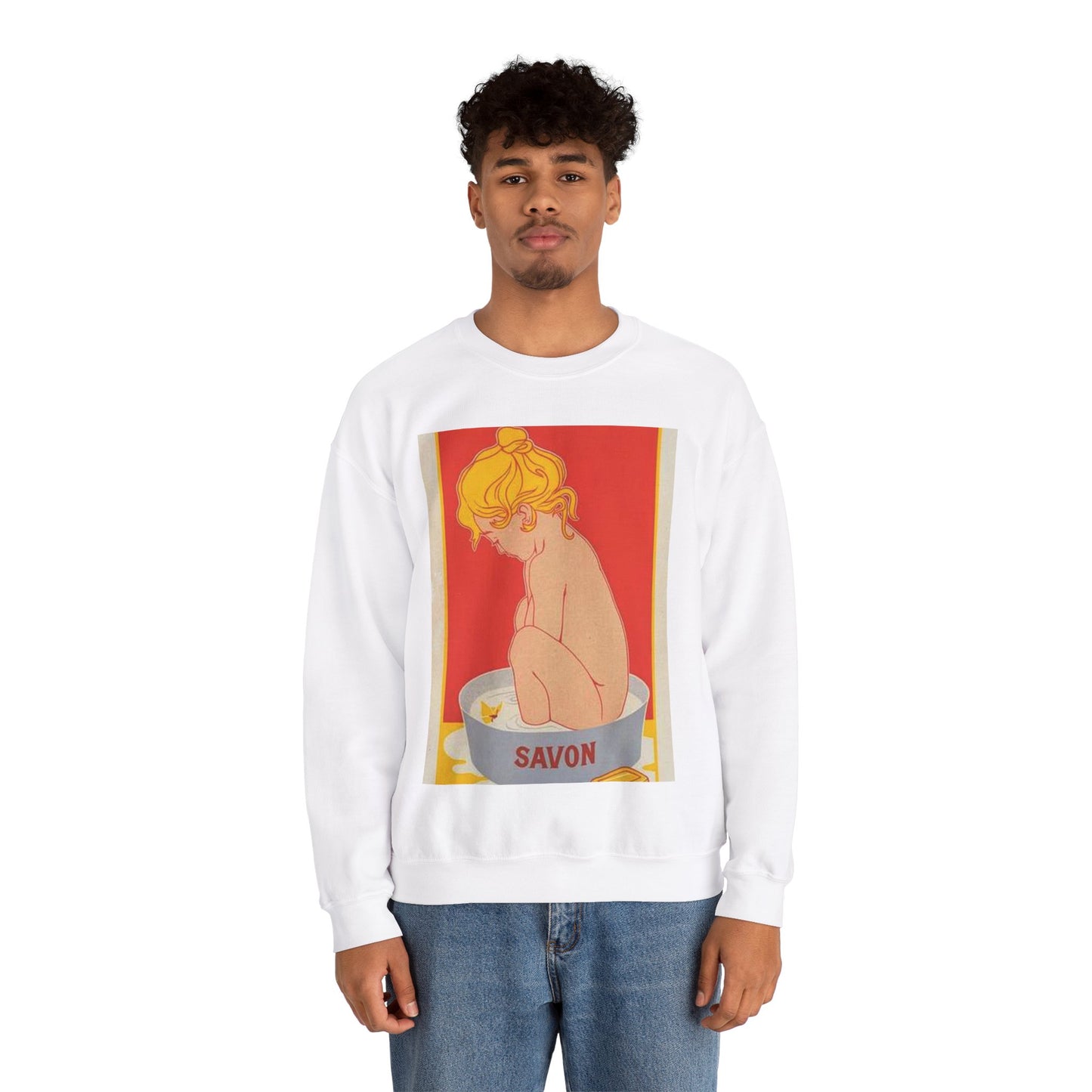 Affiche belge pour le "Savon Starlight". White Heavy Blend Adult Crew Neck SweatShirt