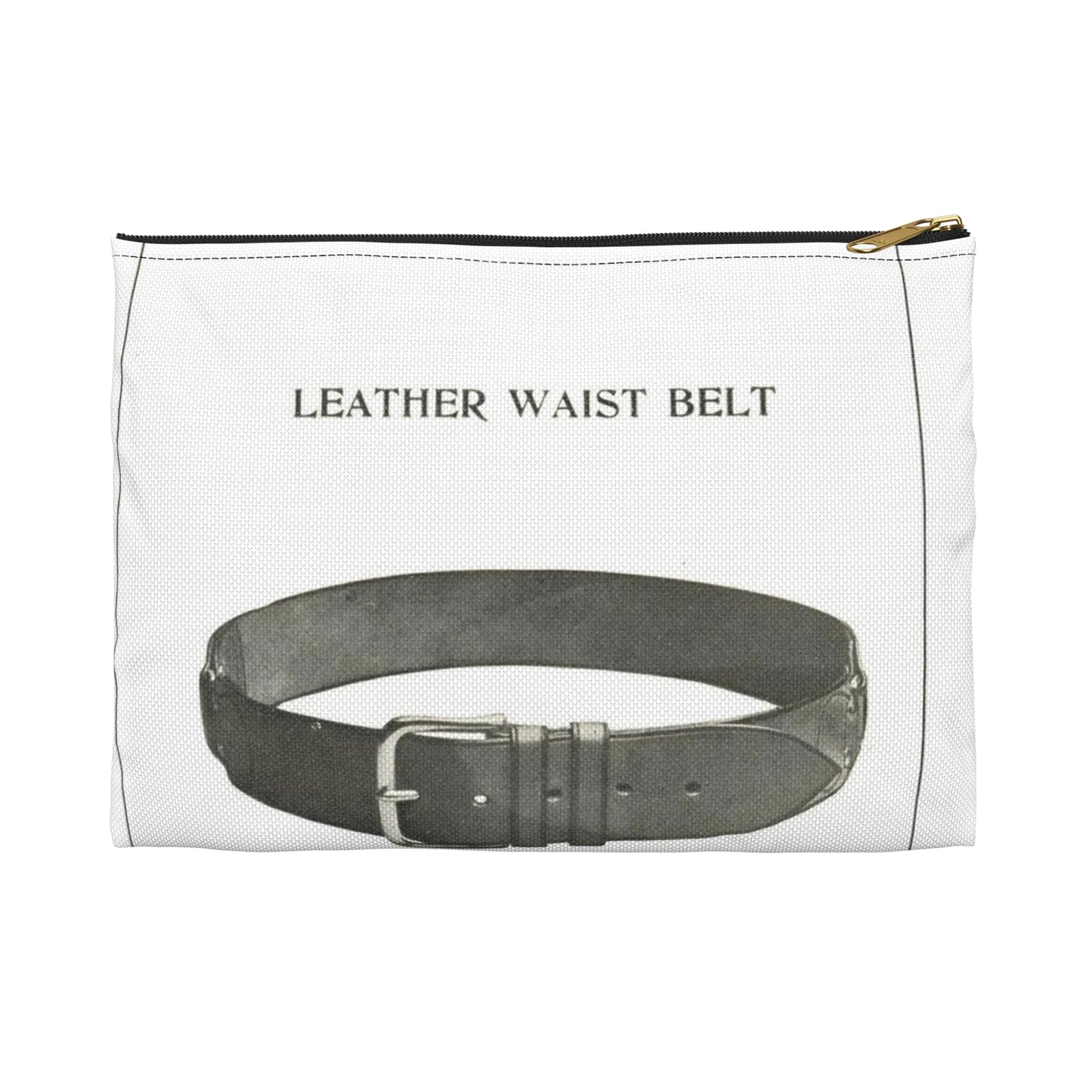 Patent drawing - Leather Waist Belt - . Public domain  image Large Organizer Pouch with Black Zipper