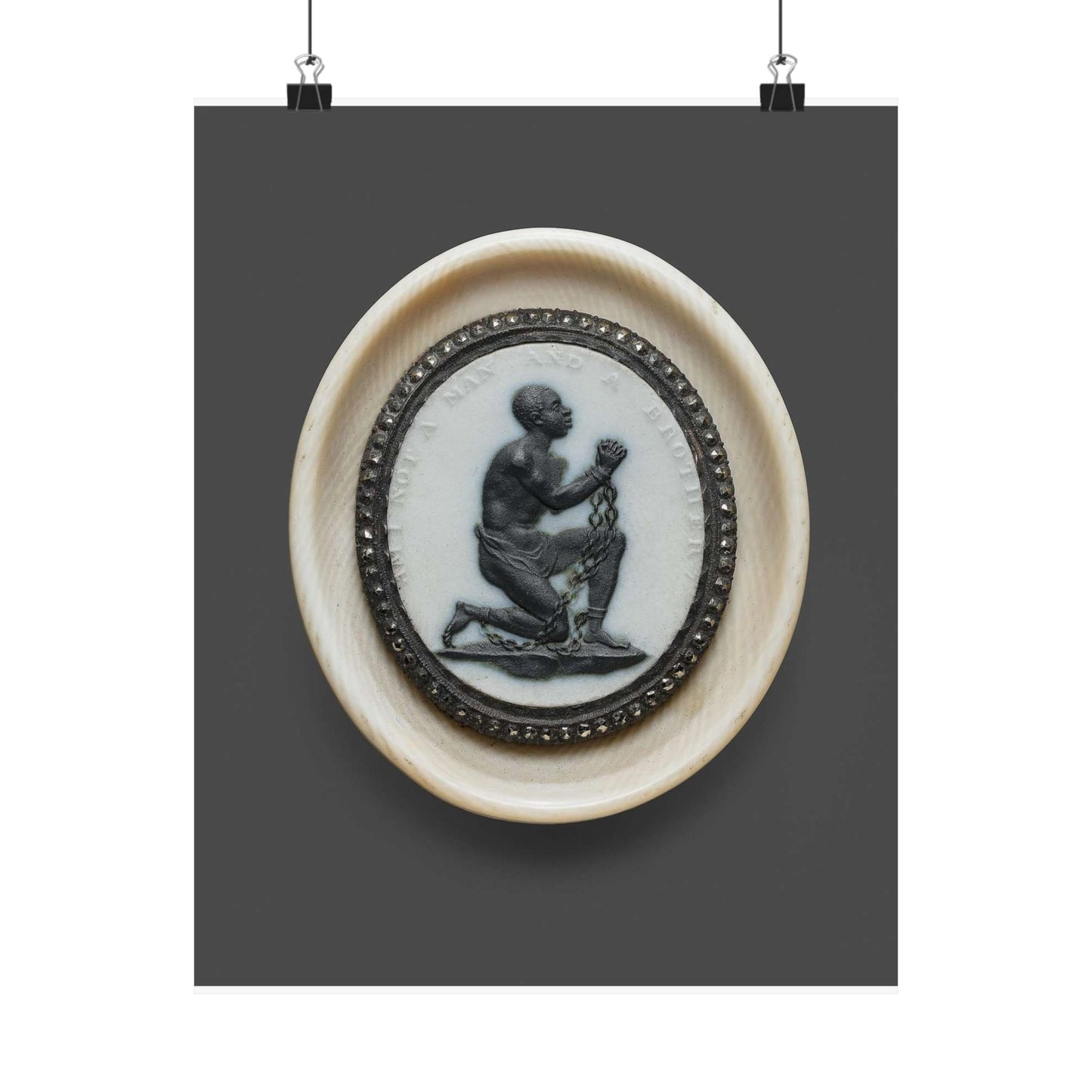 Anti-Slavery Medallion, Wedgwood porcelain manufactory, England High Quality Matte Wall Art Poster for Home, Office, Classroom