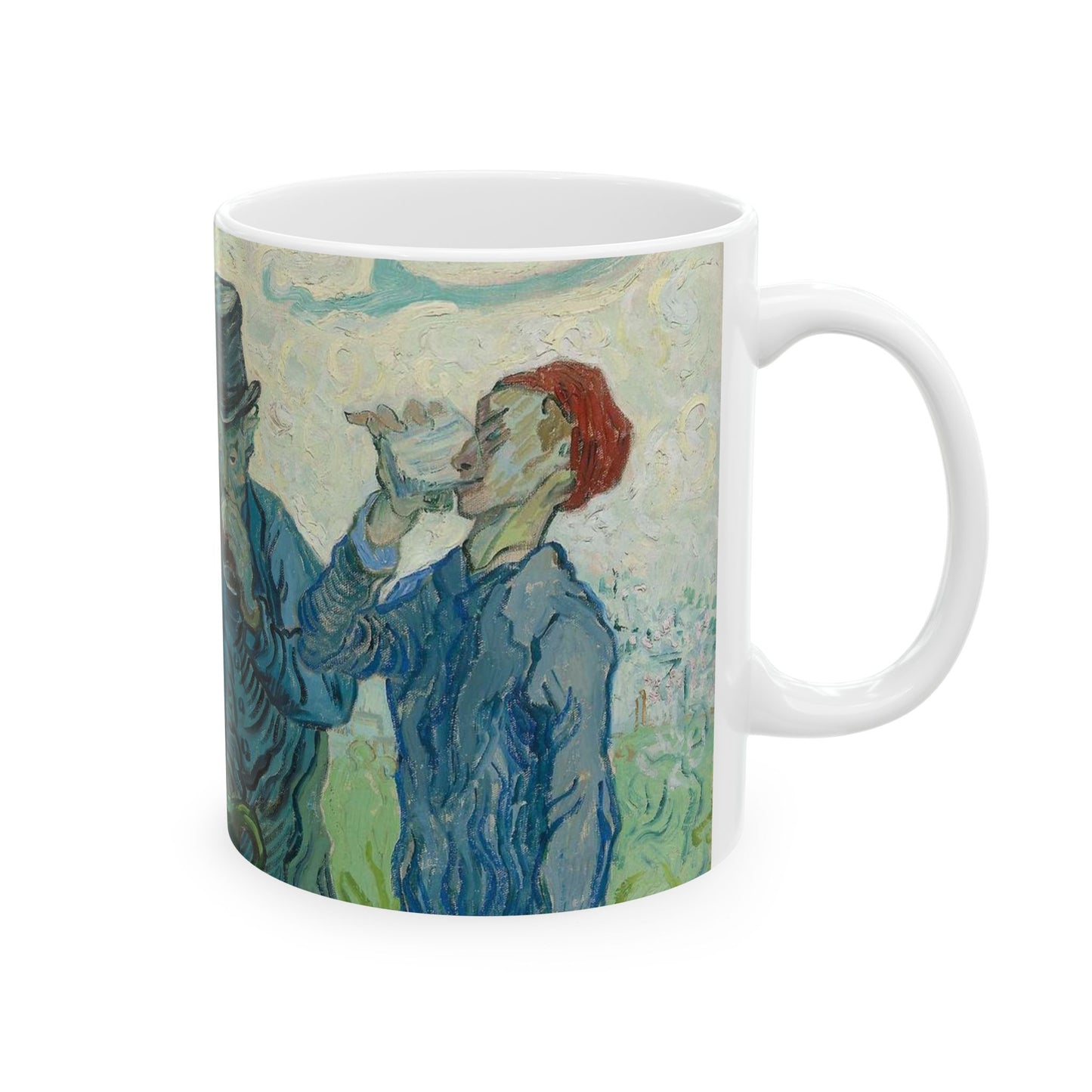 The Drinkers - Public domain dedication, Art Institute of Chicago Beautiful Novelty Ceramic Coffee Mug 11oz