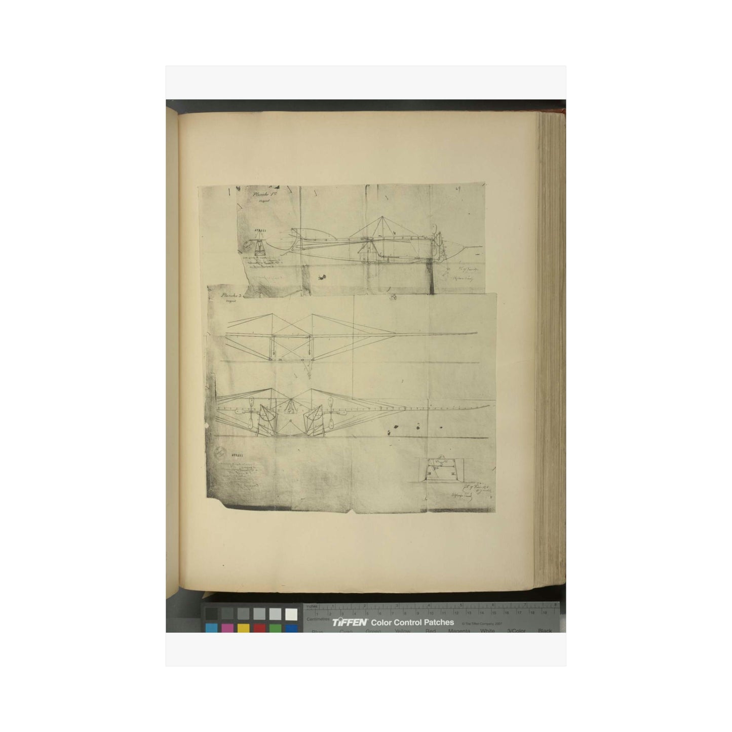 Patent drawing - Planche I et II du brevet n° 111.574 pris en France le 16 février 1876, par Penaud et Gauchot, pour «Un aéro-plane ou appareil aérien volant». Public domain  image High Quality Matte Wall Art Poster for Home, Office, Classroom