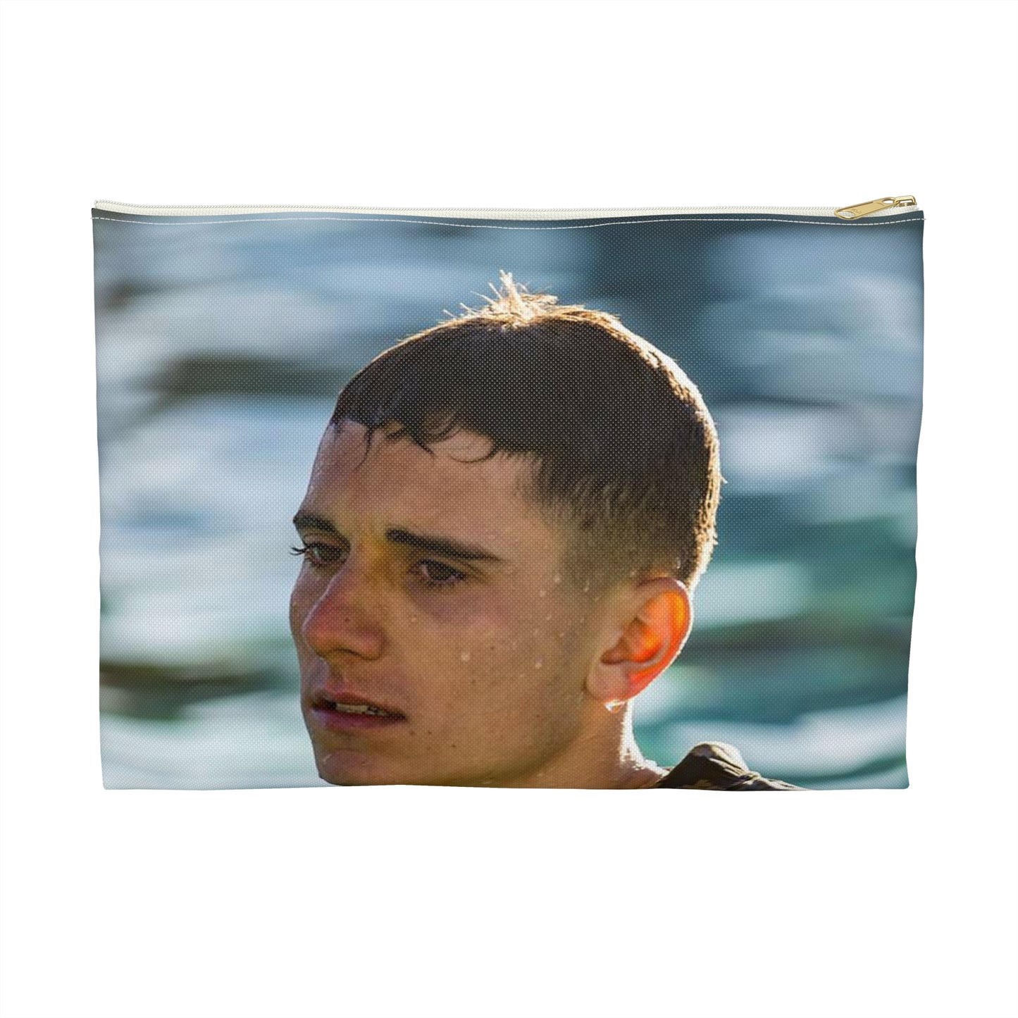 U.S. Marine Corps Lance Cpl. Kyle Lynch, 7th Engineer Large Organizer Pouch with Black Zipper