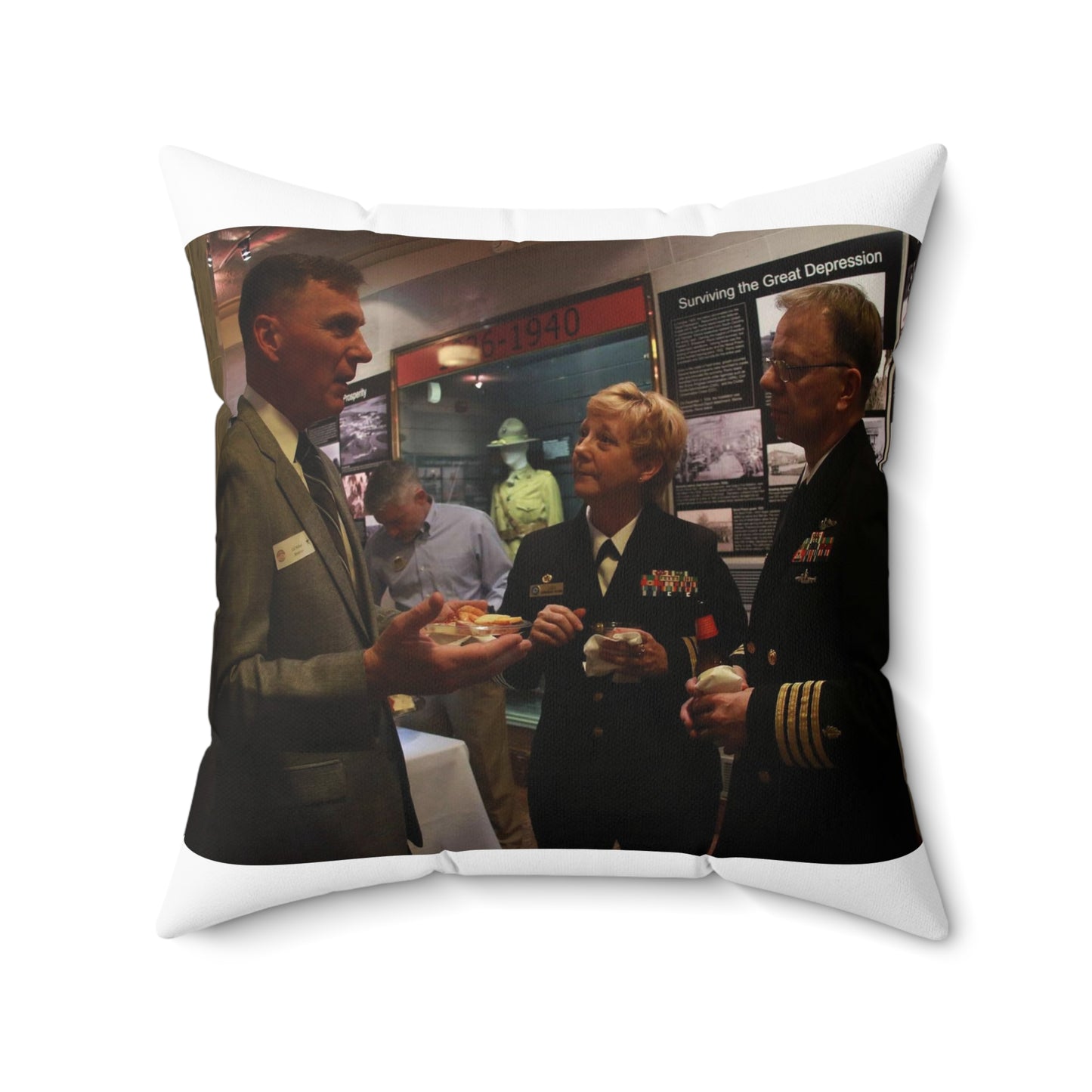 Guests of U.S. Marine Brig. Gen. Terry V. Williams, Decorative Accent Square Pillow