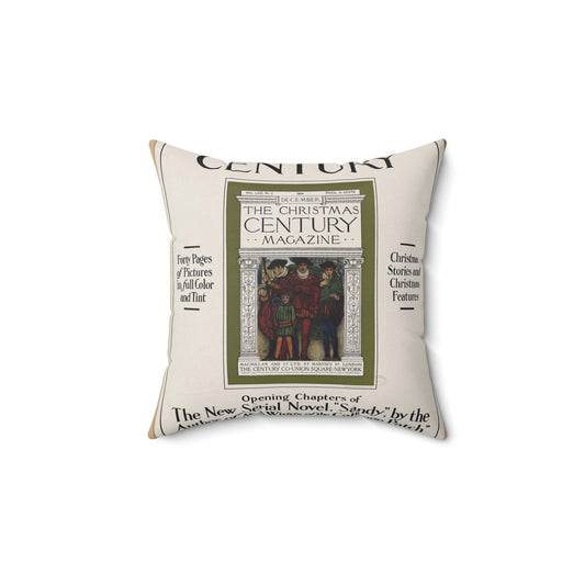 Christmas century, Art Nouveau poster Decorative Accent Square Pillow