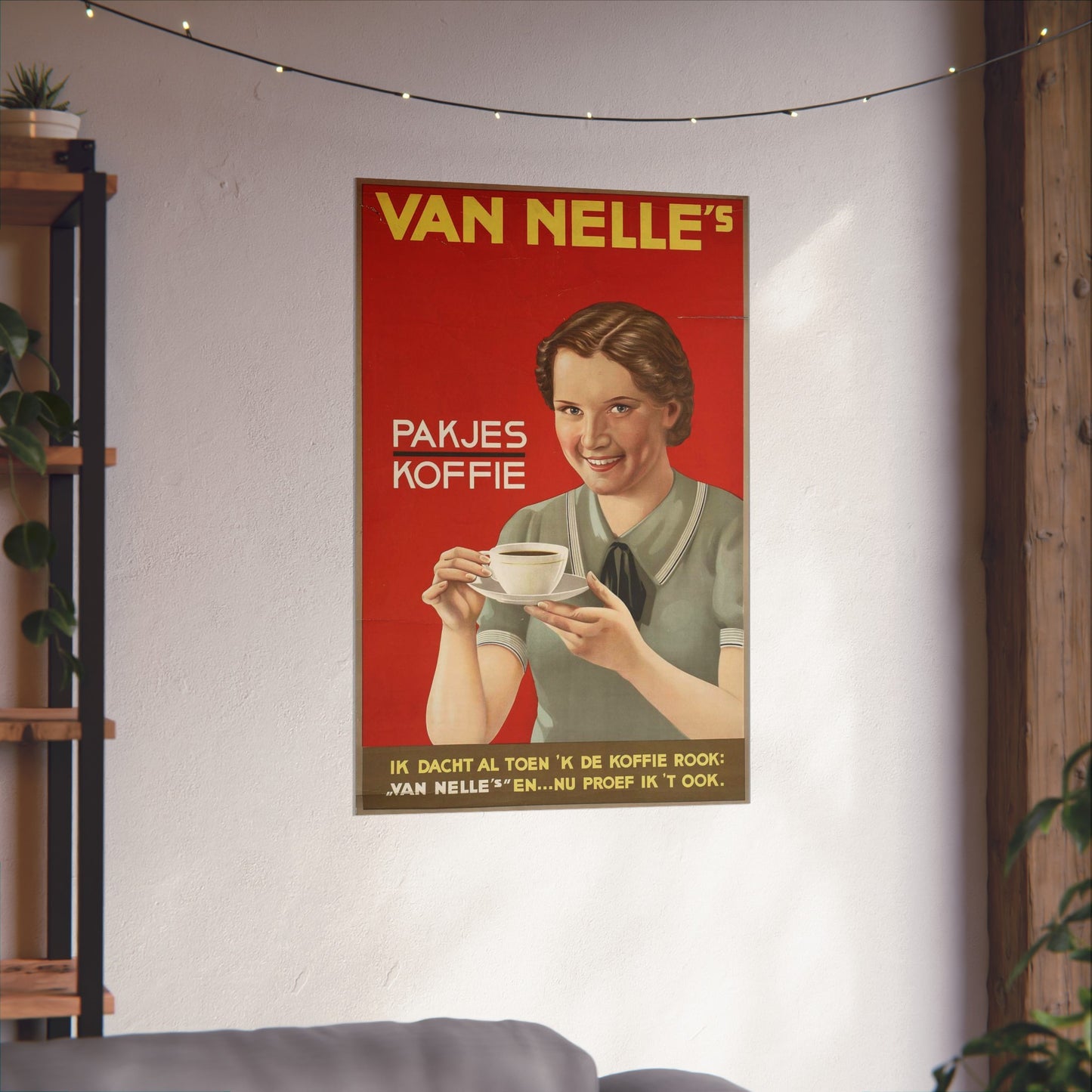 Van Nelle's pakjes koffie1936, Art Deco Poster High Quality Matte Wall Art Poster for Home, Office, Classroom