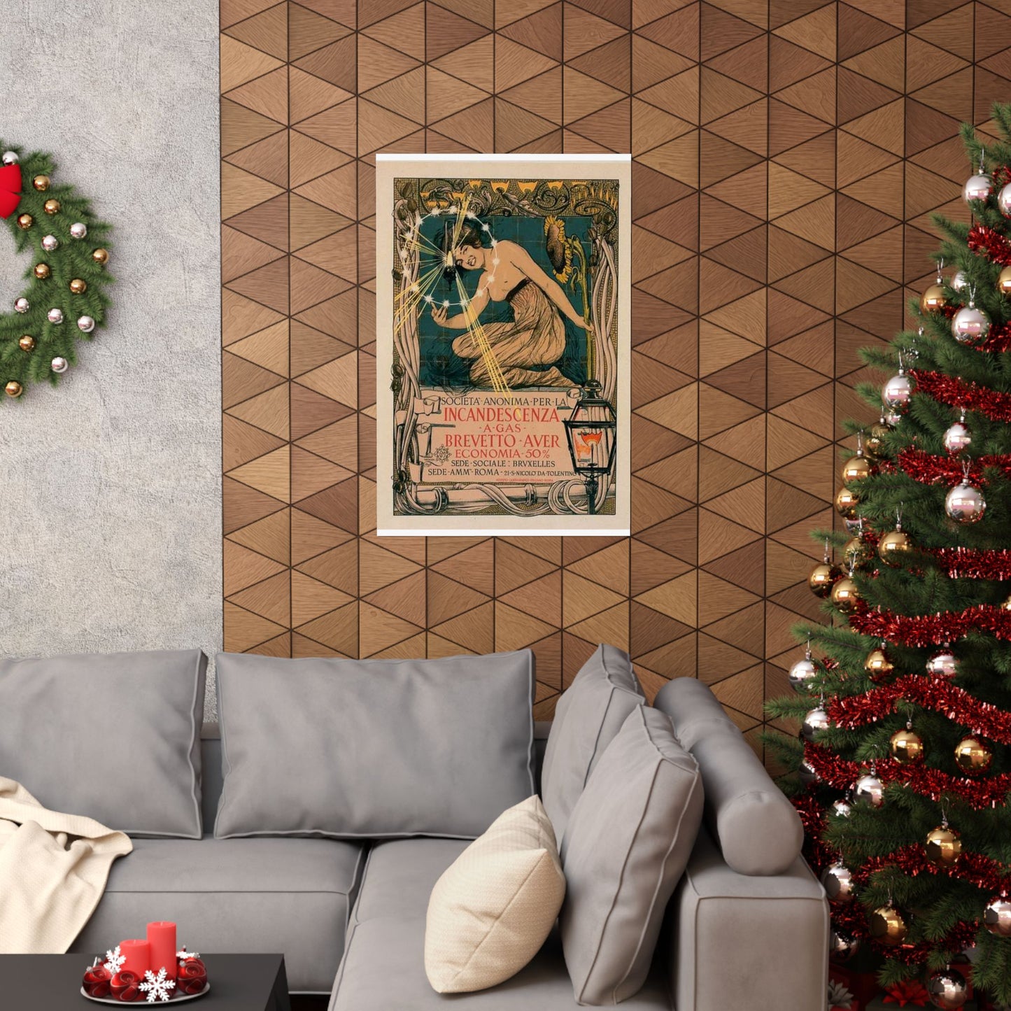 Affiche italienne pour l' "Incandescence par le Gaz, Système Auer" High Quality Matte Wall Art Poster for Home, Office, Classroom