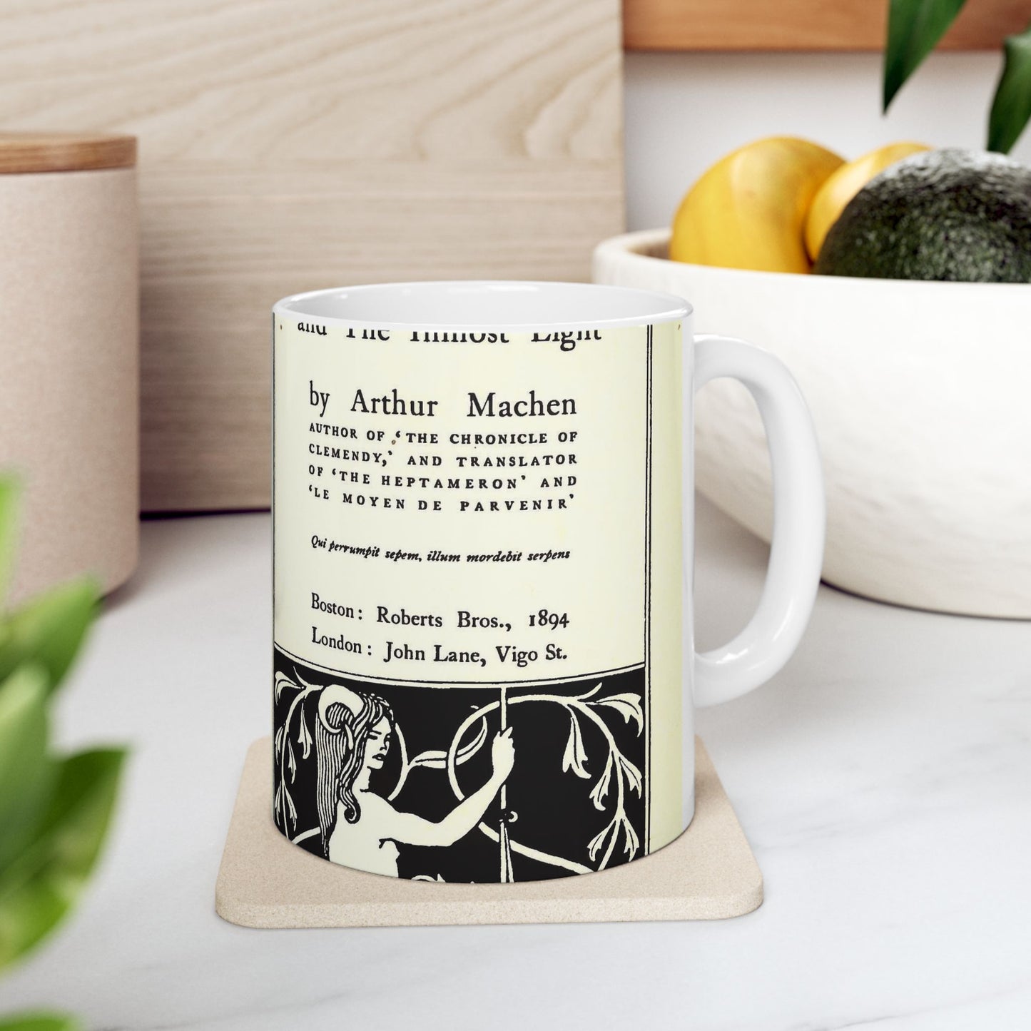 Aubrey Beardsley - Title page--The great god Pan Beautiful Novelty Ceramic Coffee Mug 11oz