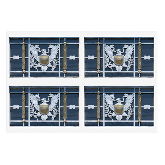 Door detail, Robert J. Nealon Federal Building and U.S. Courthouse, Scranton, Pennsylvania Laminated UV Protective Vinyl Stickers