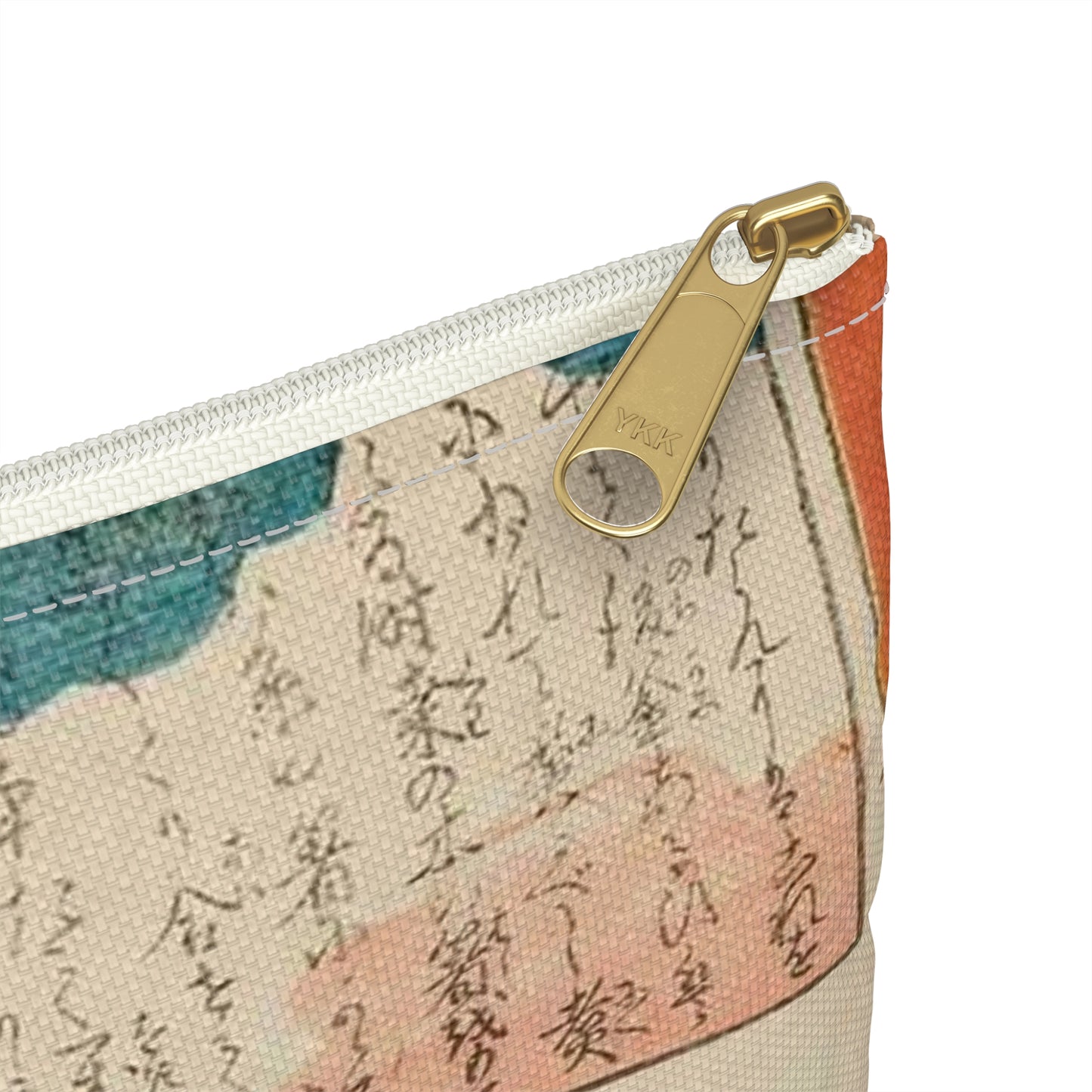 Utagawa Hiroshige I - Kobiety zajęte kokonami jedwabników; rycina z cyklu Kaiko (hodowla jedwabników) Large Organizer Pouch with Black Zipper