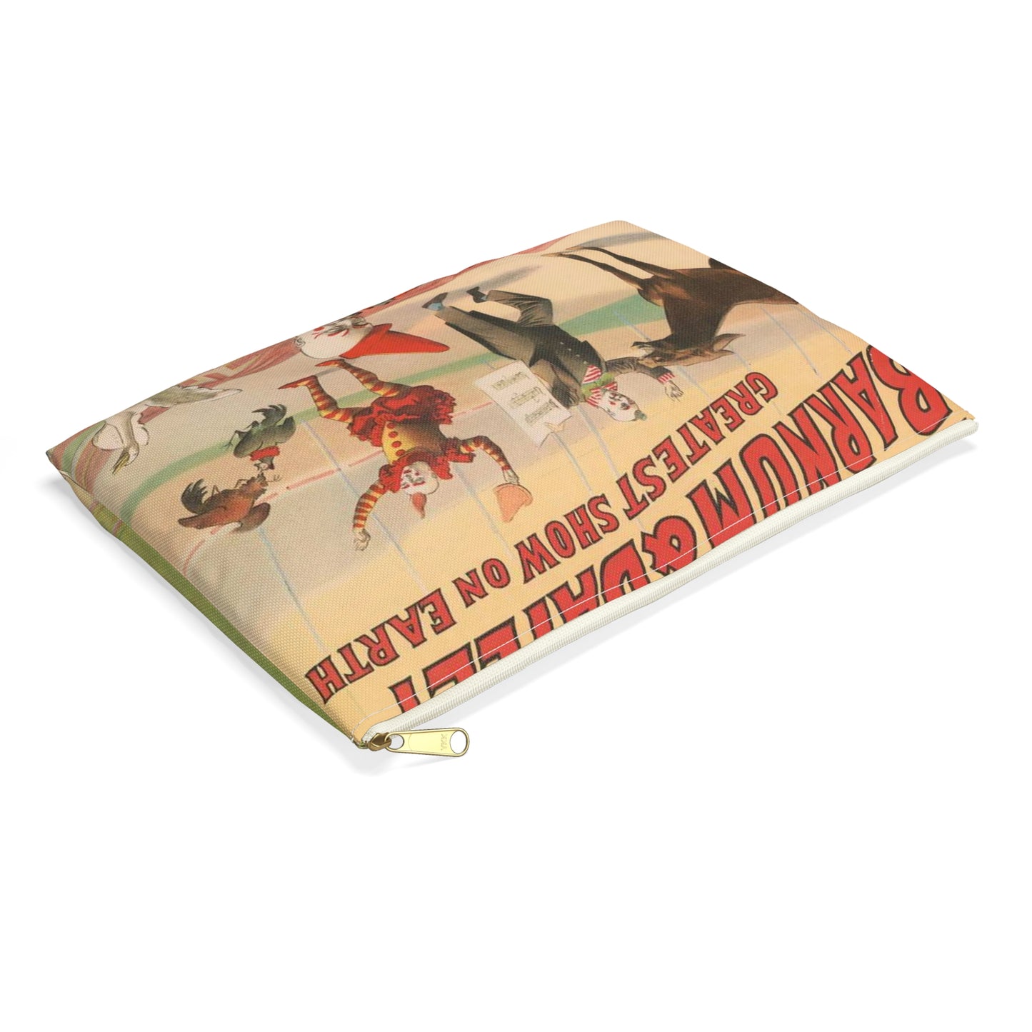 The Barnum & Bailey greatest show on earth. Wonderful performing geese, roosters and musical donkey / Strobridge Litho. Co., Cincinnati & New York. Large Organizer Pouch with Black Zipper