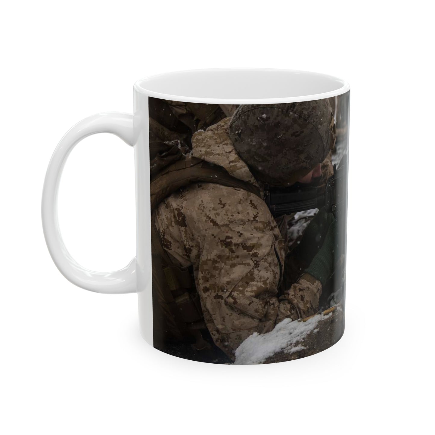 U.S. Marine Corps Lance Cpl. Jimmy Medders, a machine Beautiful Novelty Ceramic Coffee Mug 11oz