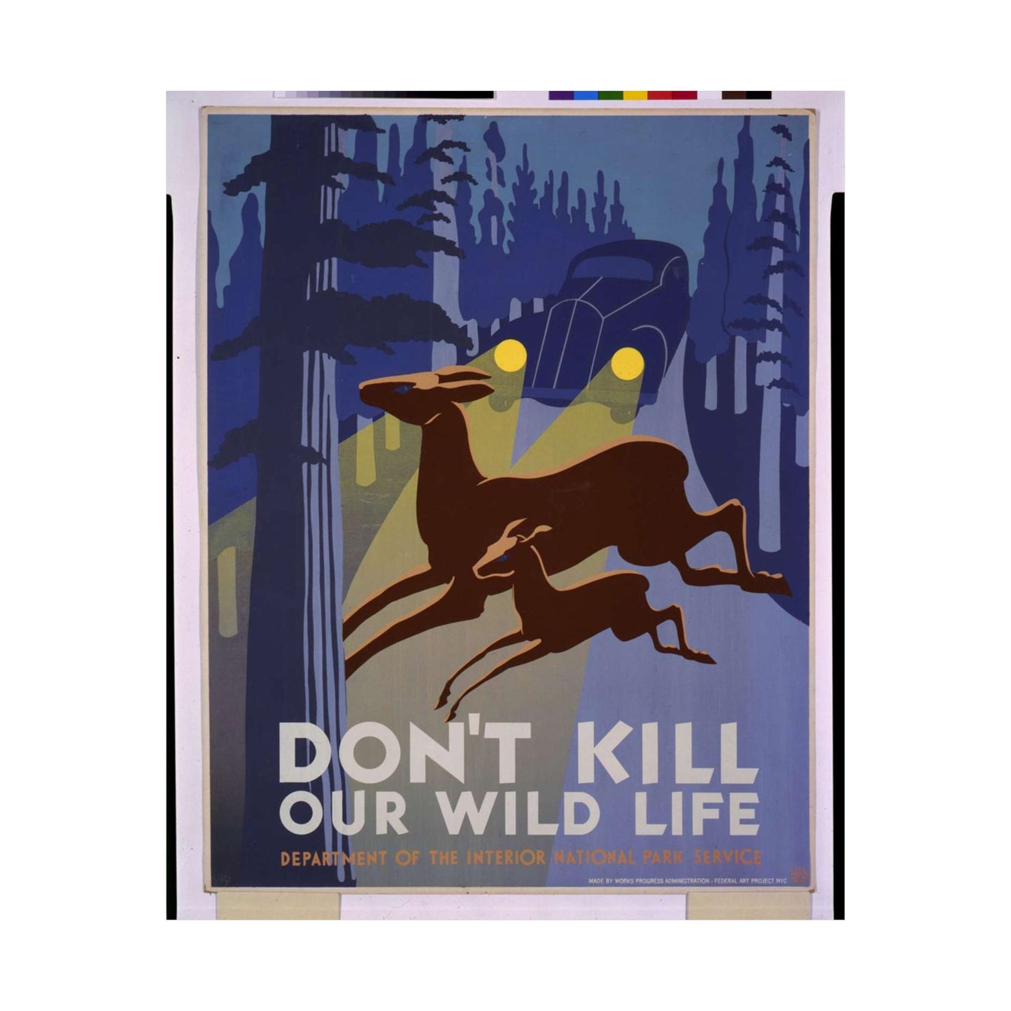 Don't kill our wild life - Art Deco public domain image High Quality Matte Wall Art Poster for Home, Office, Classroom