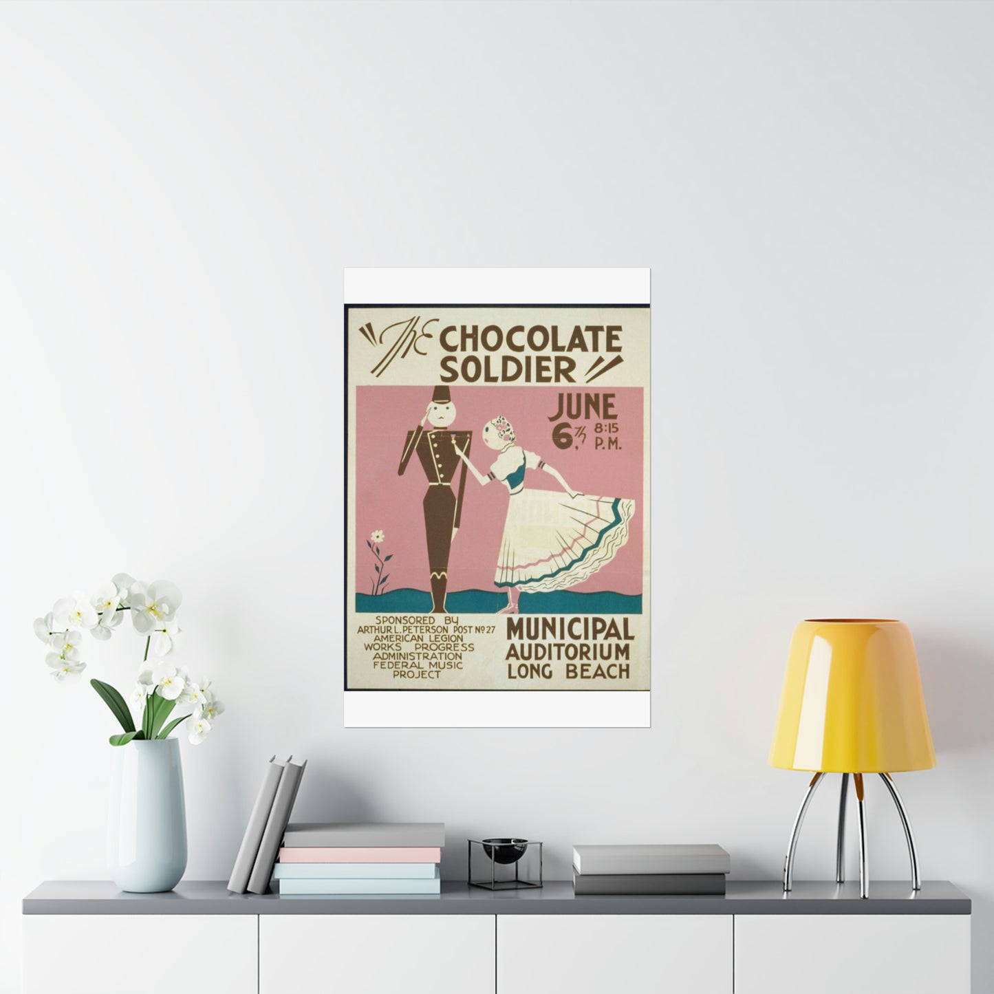 "The chocolate soldier" - WPA poster, Public domain, Library of Congress High Quality Matte Wall Art Poster for Home, Office, Classroom