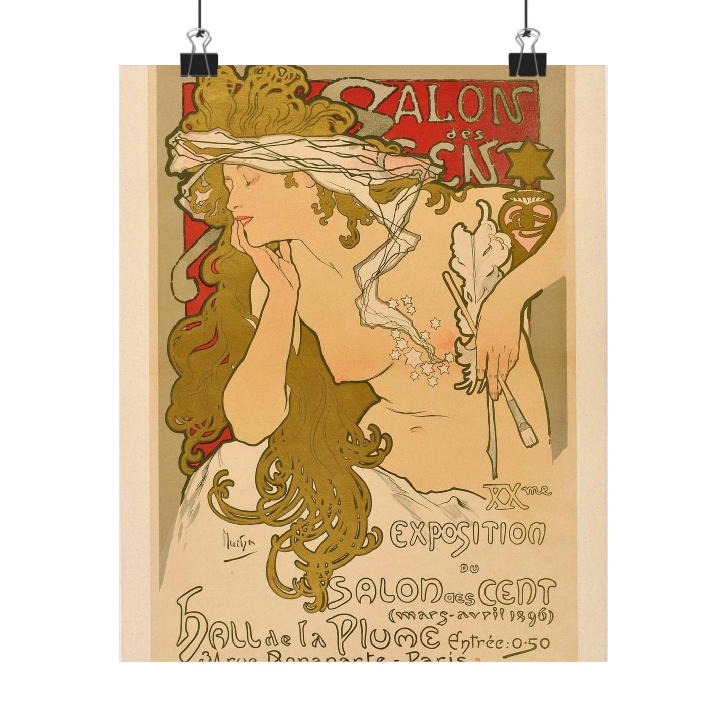 Salon des Cent (20) - mars 1896 High Quality Matte Wall Art Poster for Home, Office, Classroom