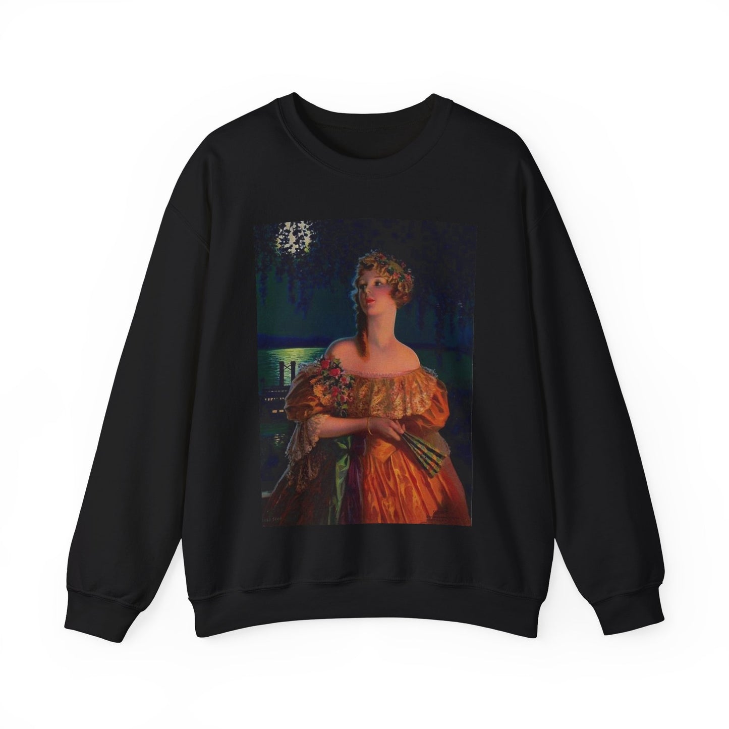 "Dixie", print of painting by Edward Mason Eggleston, 1929 Black Heavy Blend Adult Crew Neck SweatShirt