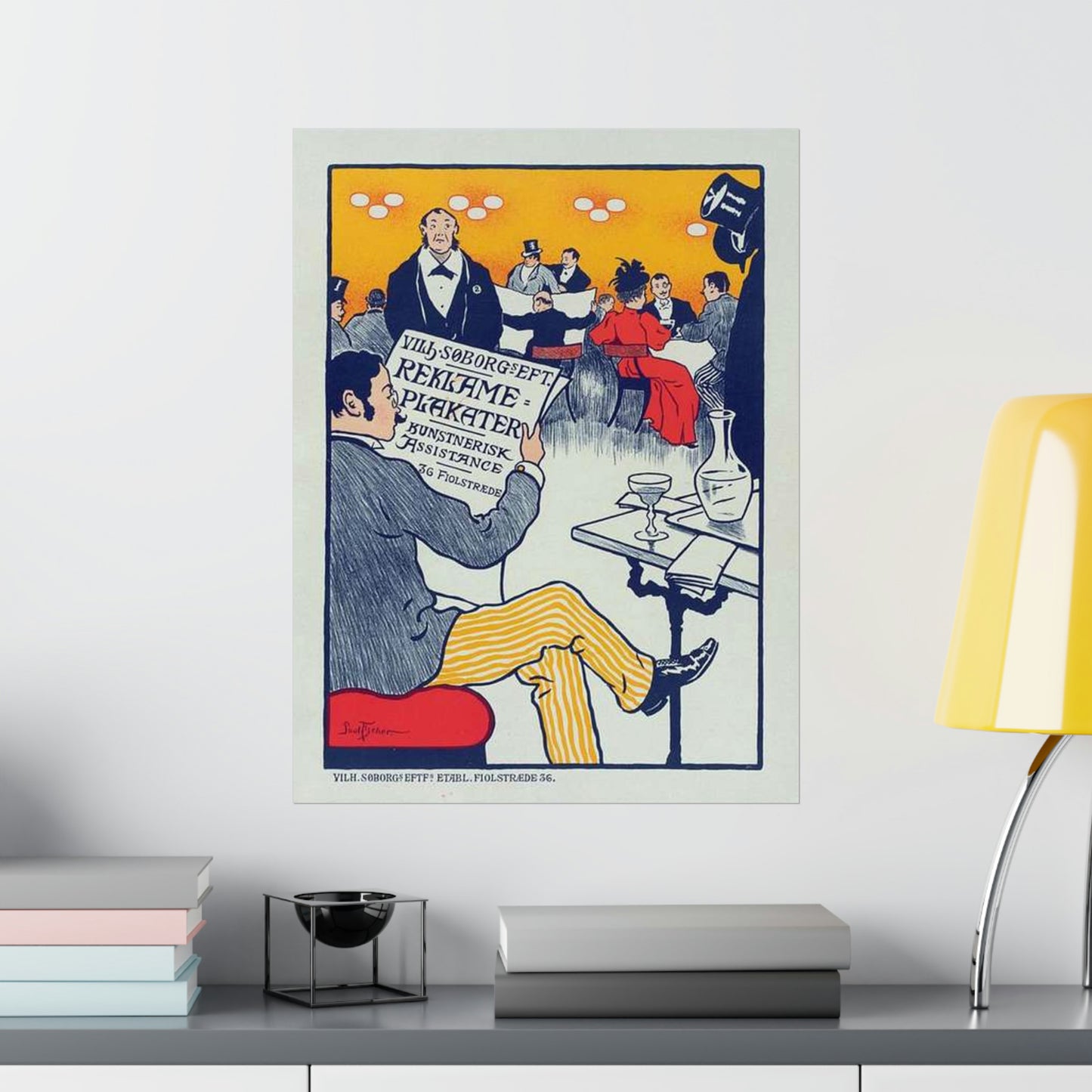 Affiche danoise pour les "Affiches artistiques Wilh. Söborg". High Quality Matte Wall Art Poster for Home, Office, Classroom