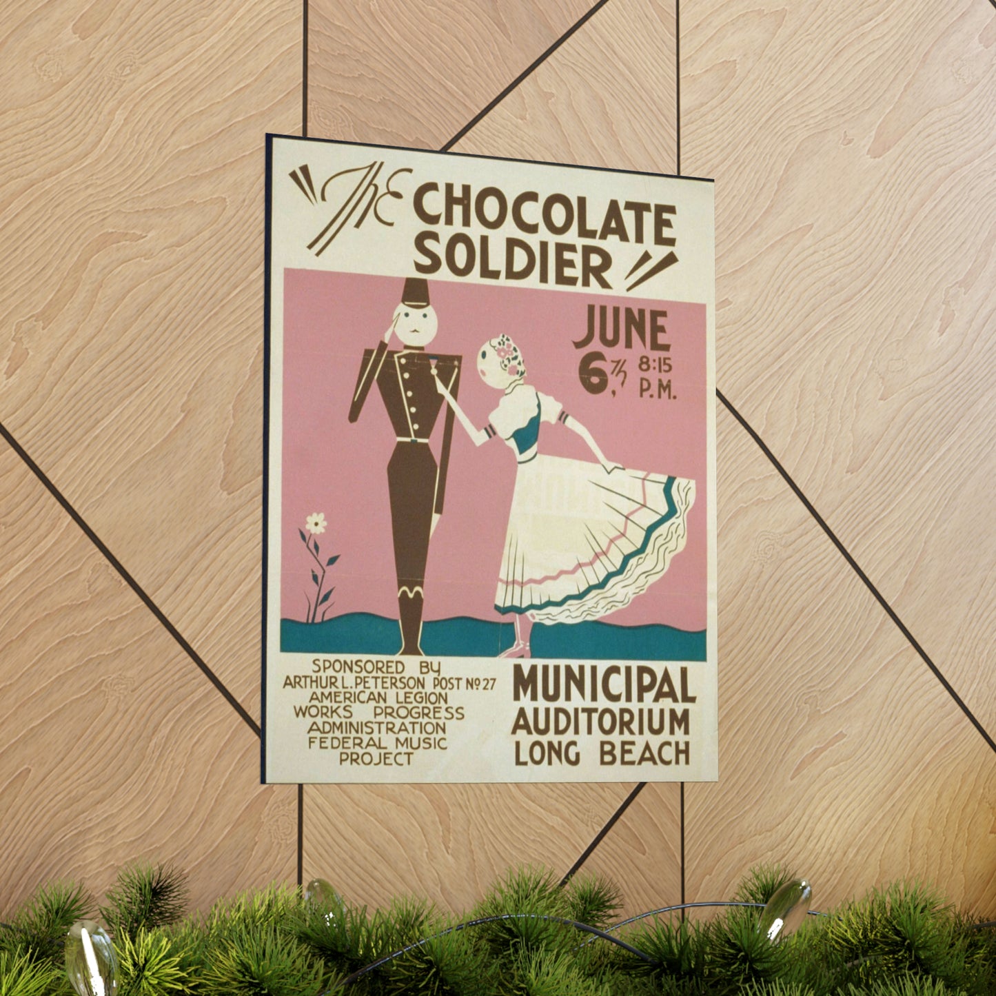 "The chocolate soldier" - WPA poster, Public domain, Library of Congress High Quality Matte Wall Art Poster for Home, Office, Classroom