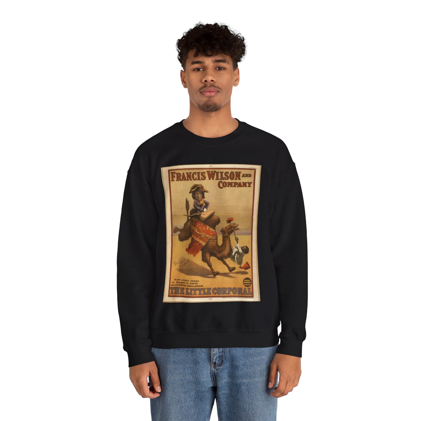 The little Corporal new comic opera by Harry B. Smith and Ludwig Englander. Black Heavy Blend Adult Crew Neck SweatShirt