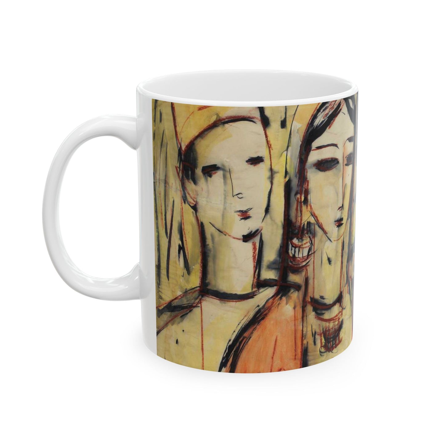 Sans titre - A painting of a group of women standing next to each other Beautiful Novelty Ceramic Coffee Mug 11oz