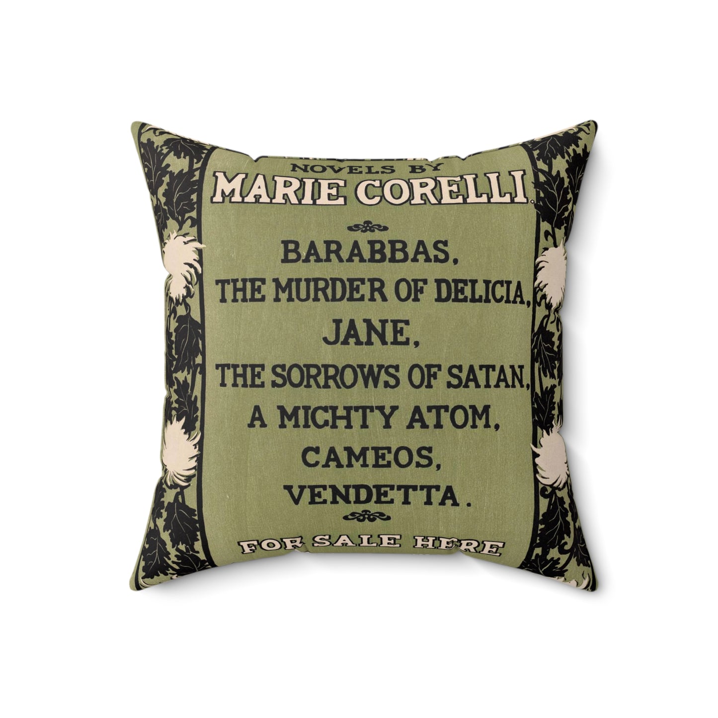 Novels by Marie Corelli, J.J Gould Decorative Accent Square Pillow