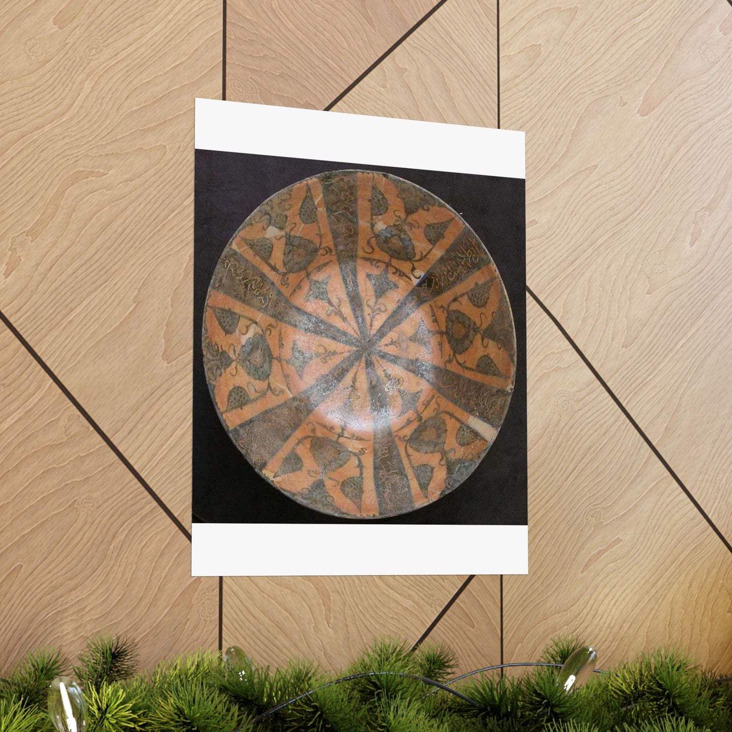 Bowl, Iran, 12th century - Public domain photo of museum object High Quality Matte Wall Art Poster for Home, Office, Classroom