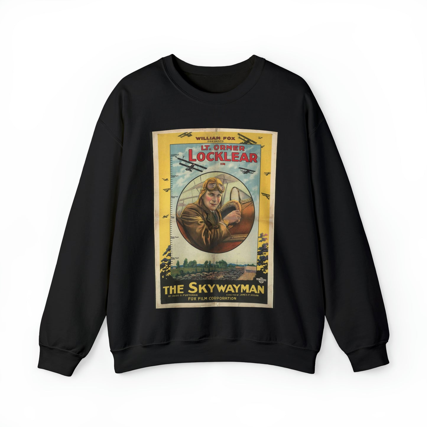 William Fox presents Lt. Ormer Locklear in The skywalker Black Heavy Blend Adult Crew Neck SweatShirt